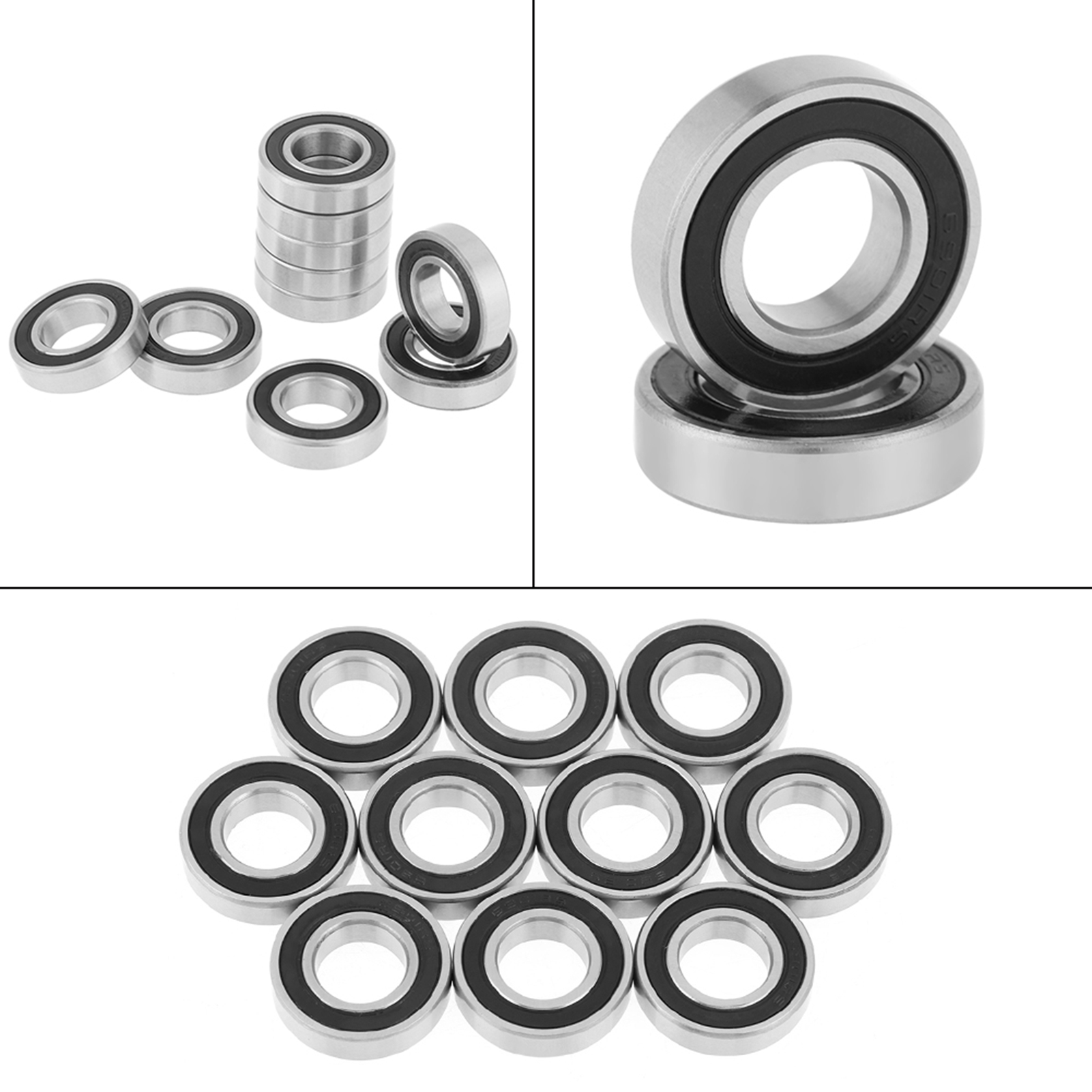 10 Abgedichtete Gummikugellager 6901-2rs 12x24x6 Mm