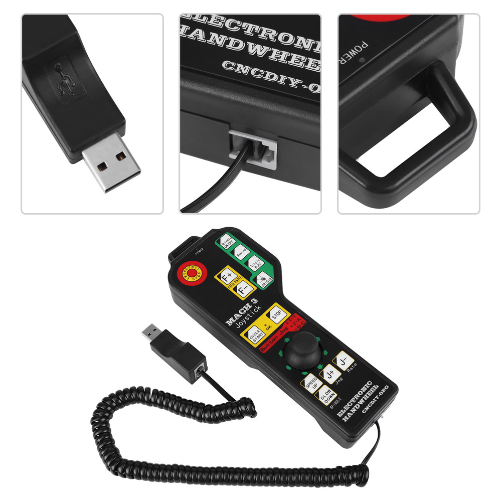 Mach3 6-achsen-usb-joystick, Griff, Elektronisches Handrad, Zubehör Für Mini-cnc-graviermaschine