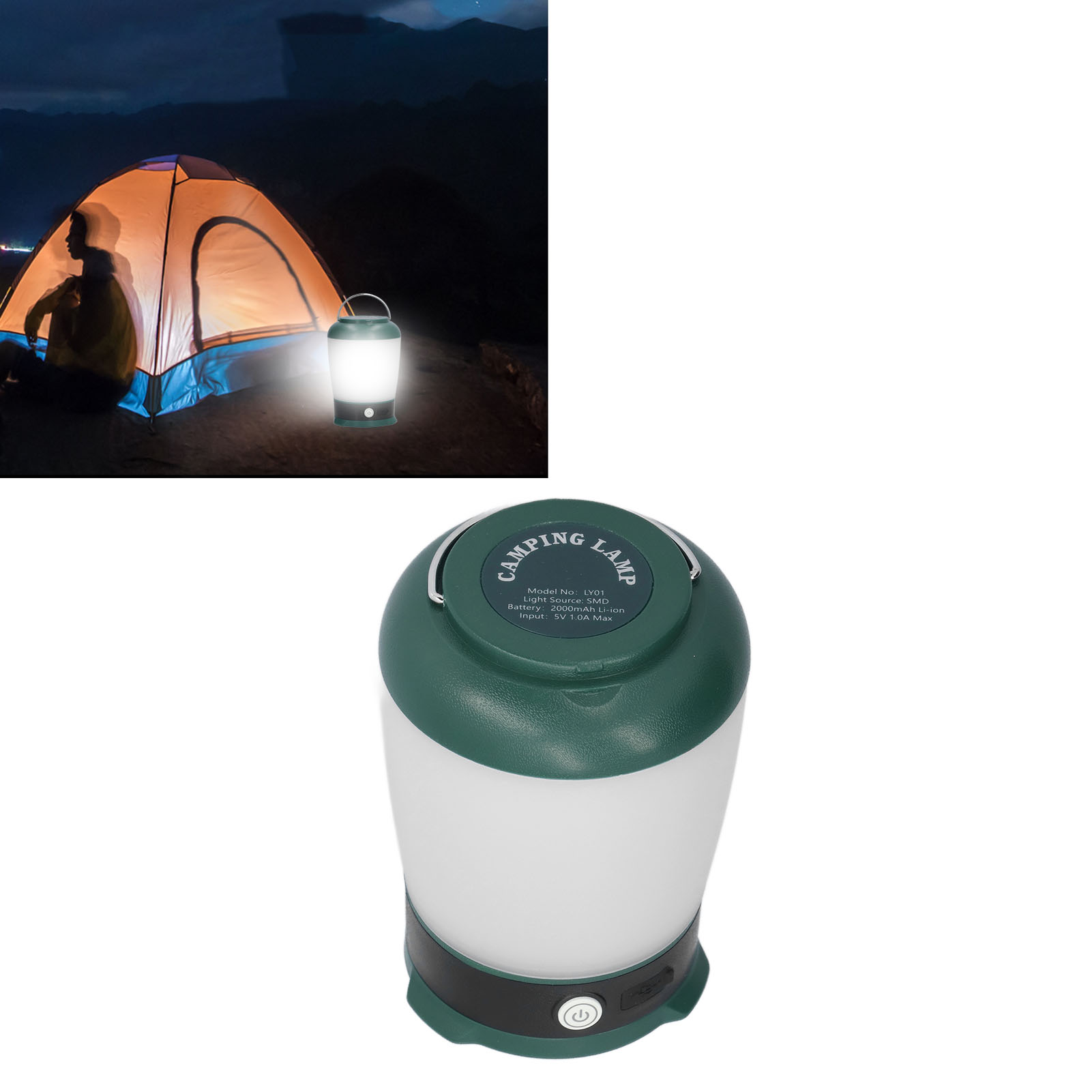Wiederaufladbare Tragbare Campinglampe, Led-notleuchte Für Zelte, Outdoor-campinglampe