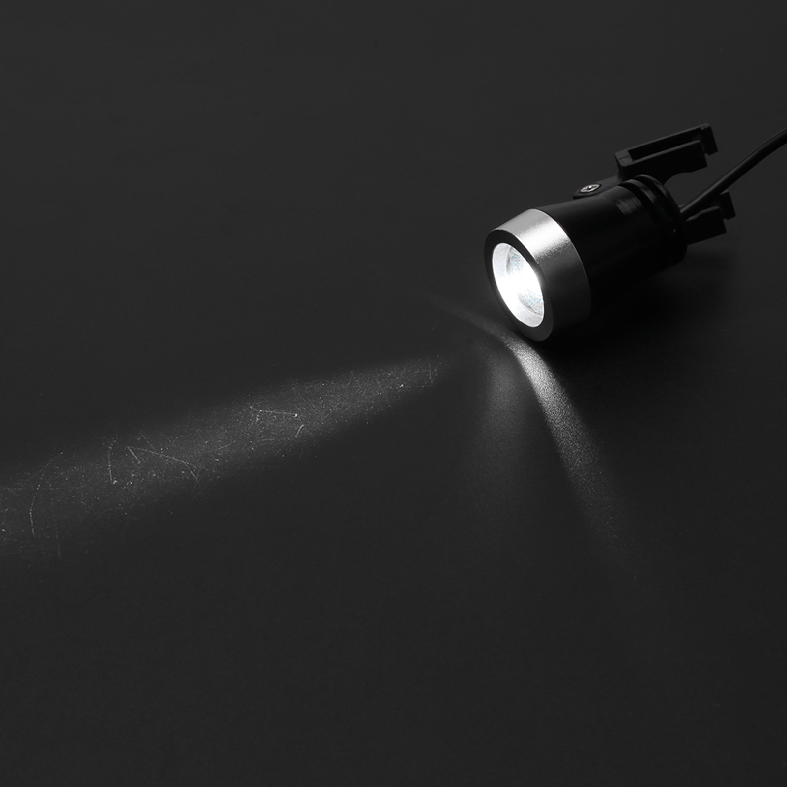 Led-dentallampe, Schwarz, Europäischer Standard, 110-240 V, Schwarzes Kabel.