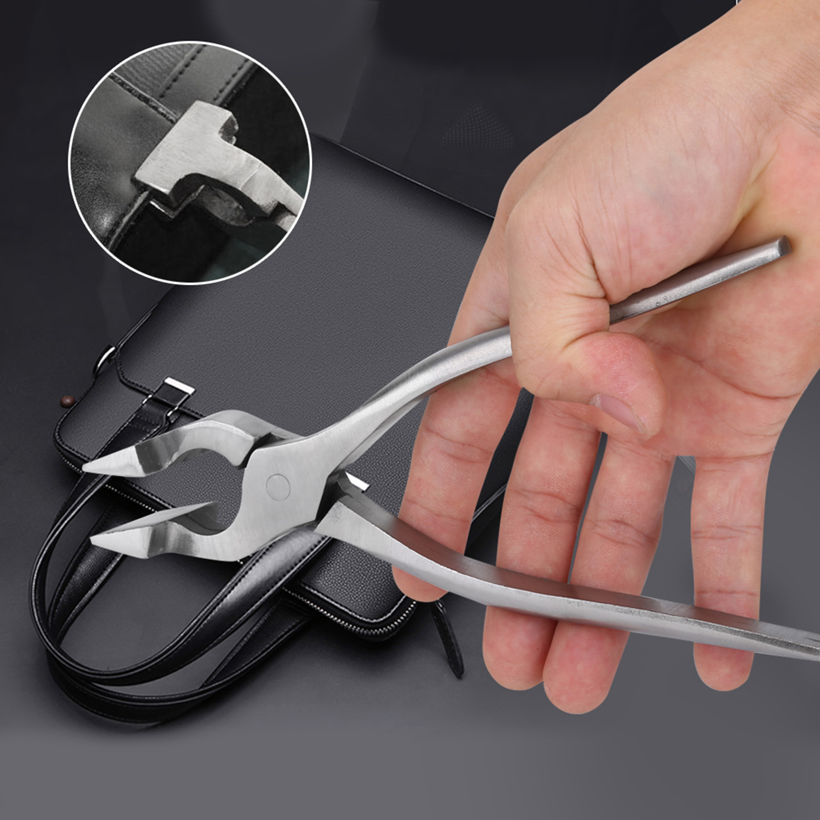 Ledertaschen Und -koffer Mit Geraden Und Rahmenclips