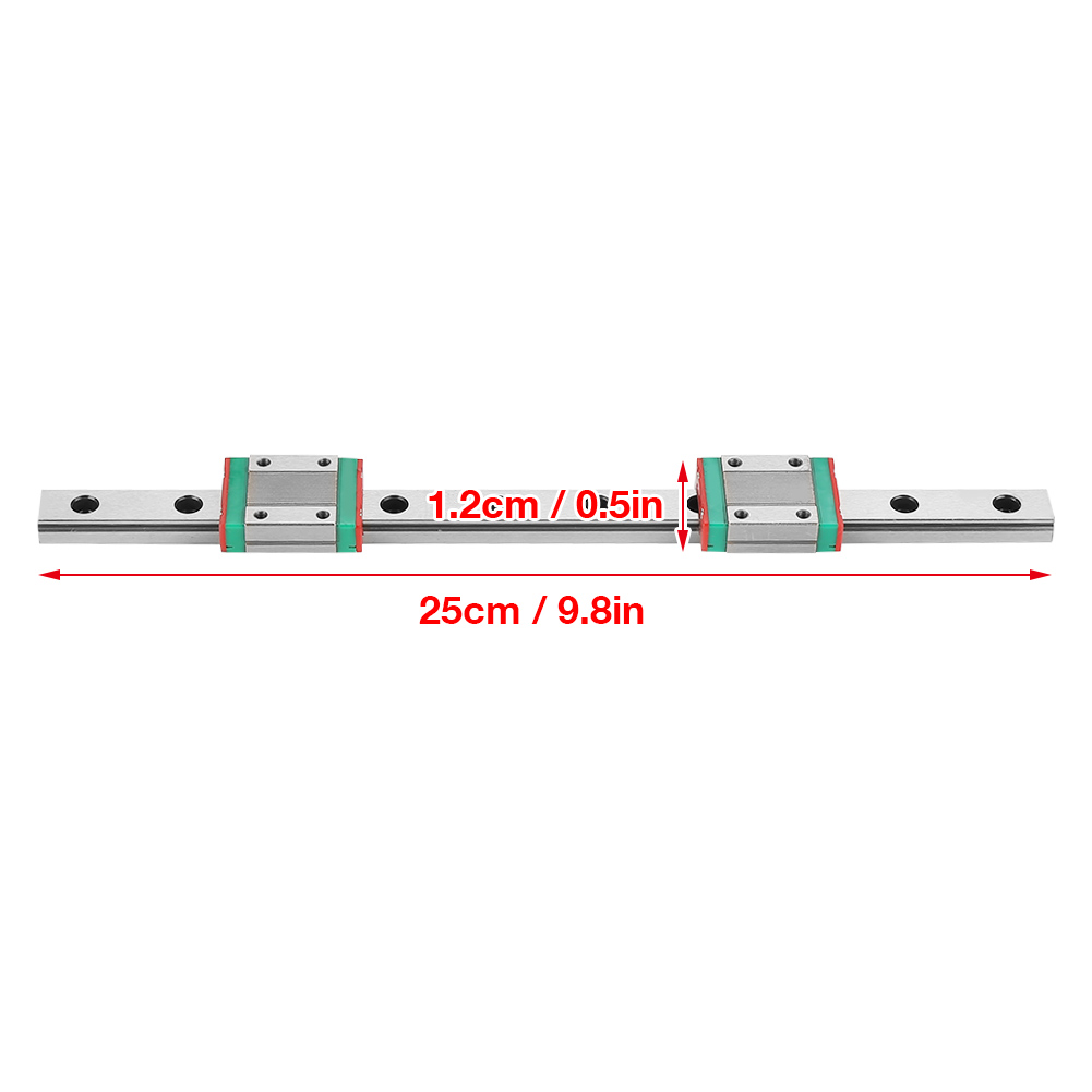 Eine 250 Mm Lange Mgn12-führungsschiene + Zwei Mgn12b-gleiter
