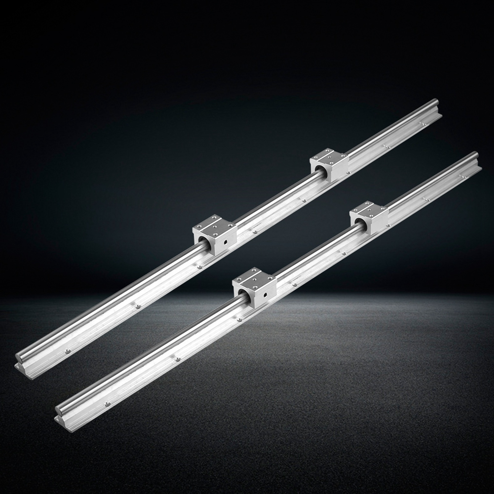 Sbr12-800mm 12mm Linearführung, 2 Gleitschienen, 4 Gleitstücke