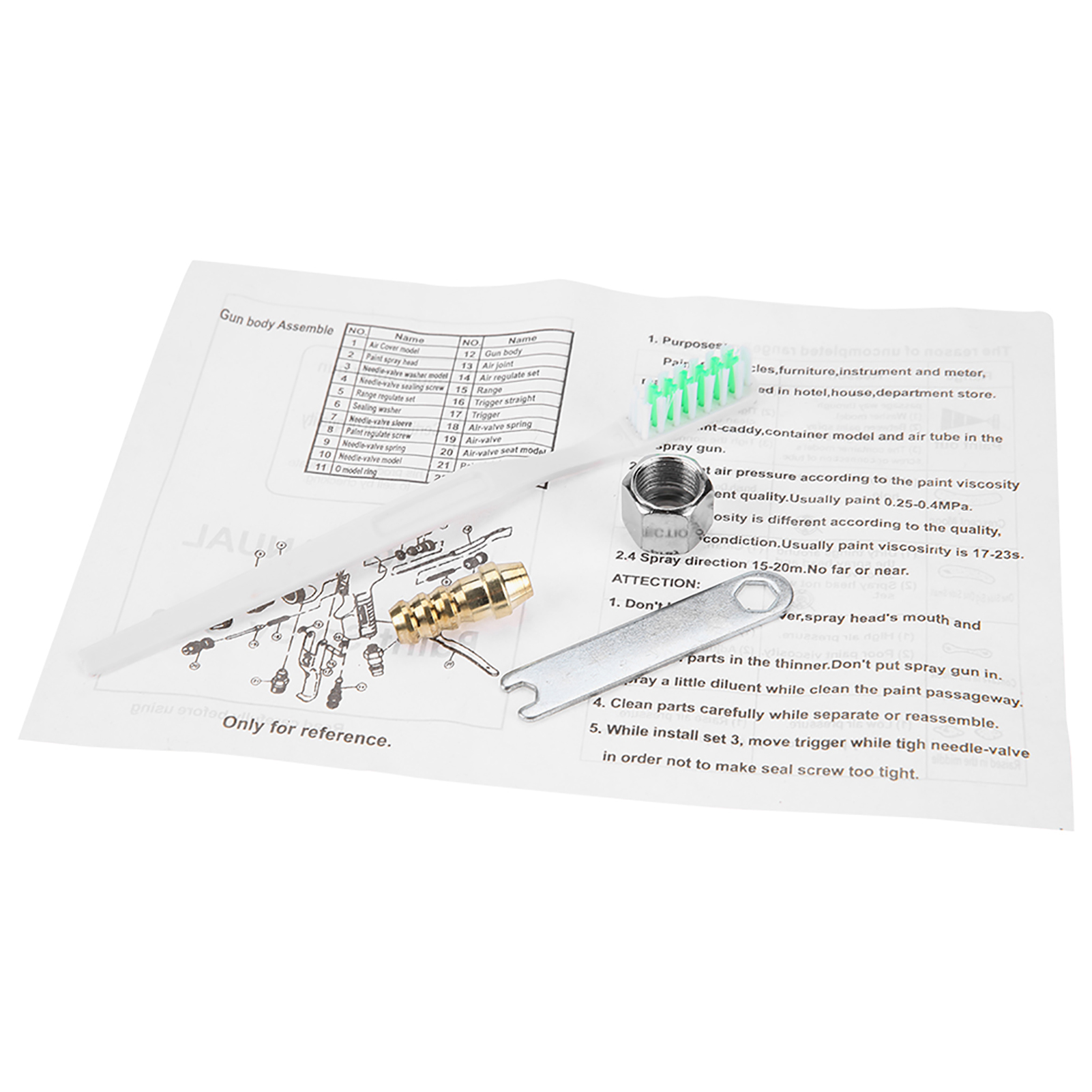 F-2 Druckluft-farbpistole Mit Schwerkraftzufuhr, Kaliber 0,5 Mm, 125 Ml + Zubehör