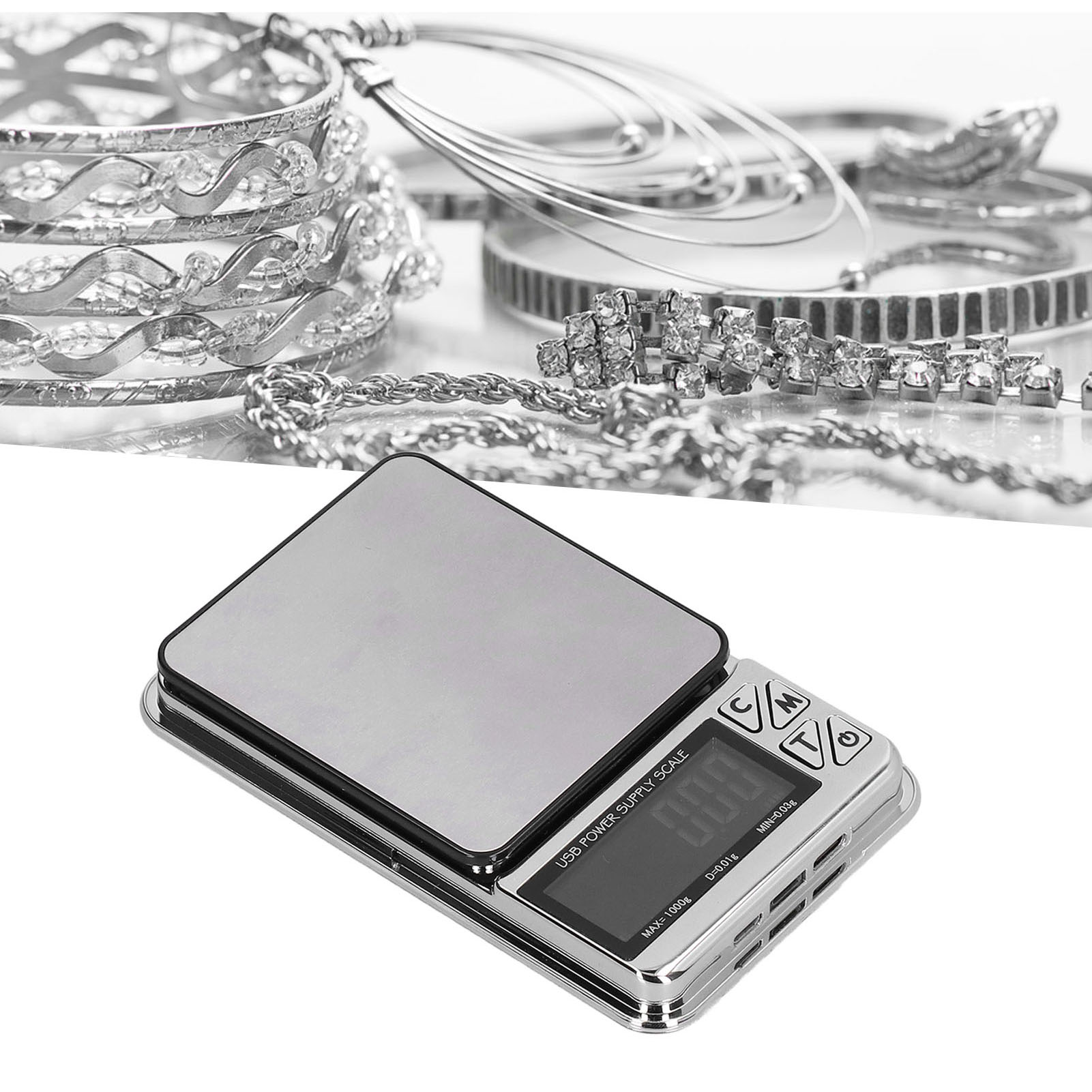 Präzisionswaage Für Die Schmuckherstellung (genauigkeit Pro Karat: 0,01 G), Usb- Oder Akku-stromversorgung, Mit Lcd-bildschirm.