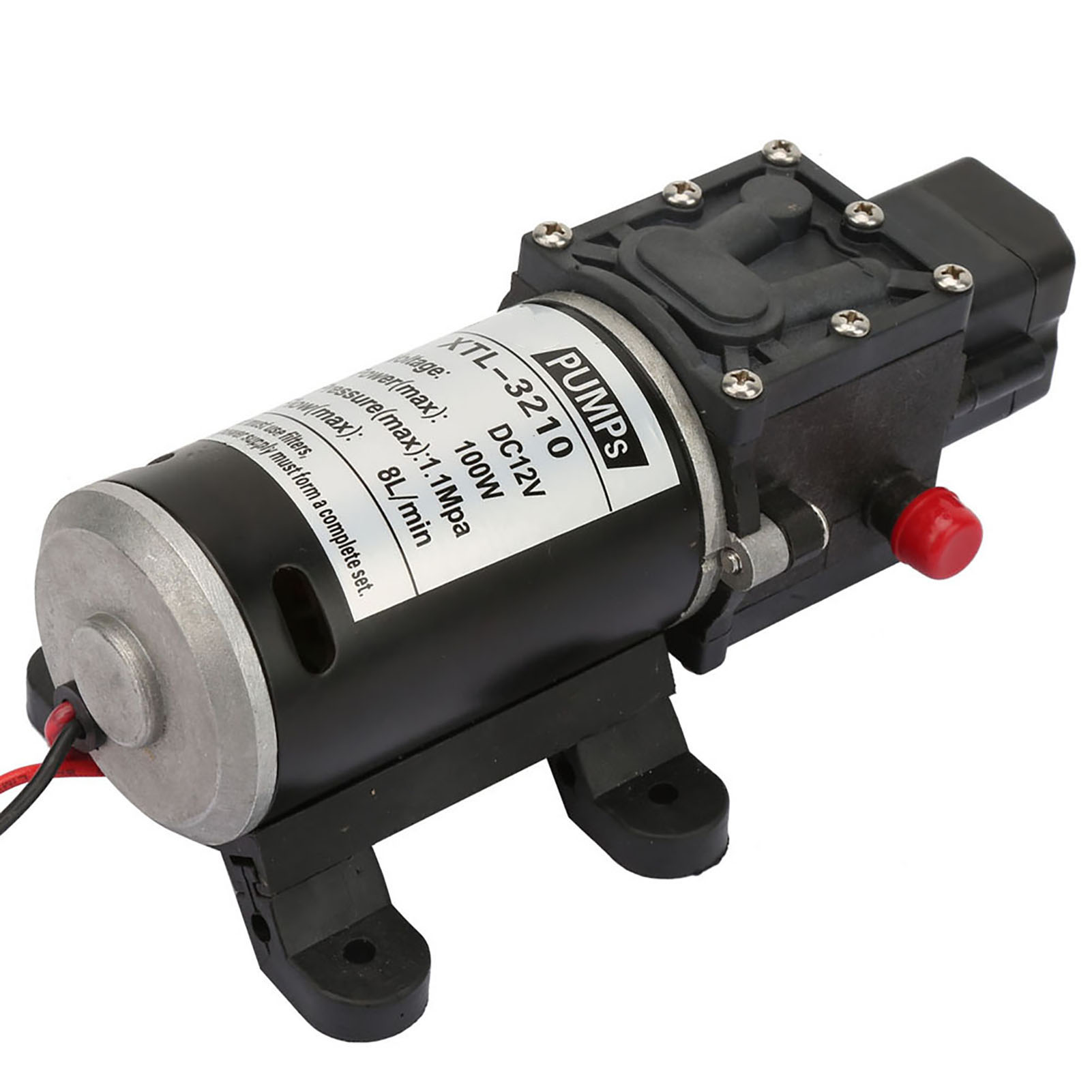Elektrische Membranpumpe, Selbstansaugende Gleichstrom-druckerhöhungspumpe Mit Druckschalter, Hochdruckpumpe Für Die Autowäsche 3210ya-12-100 12v 100w