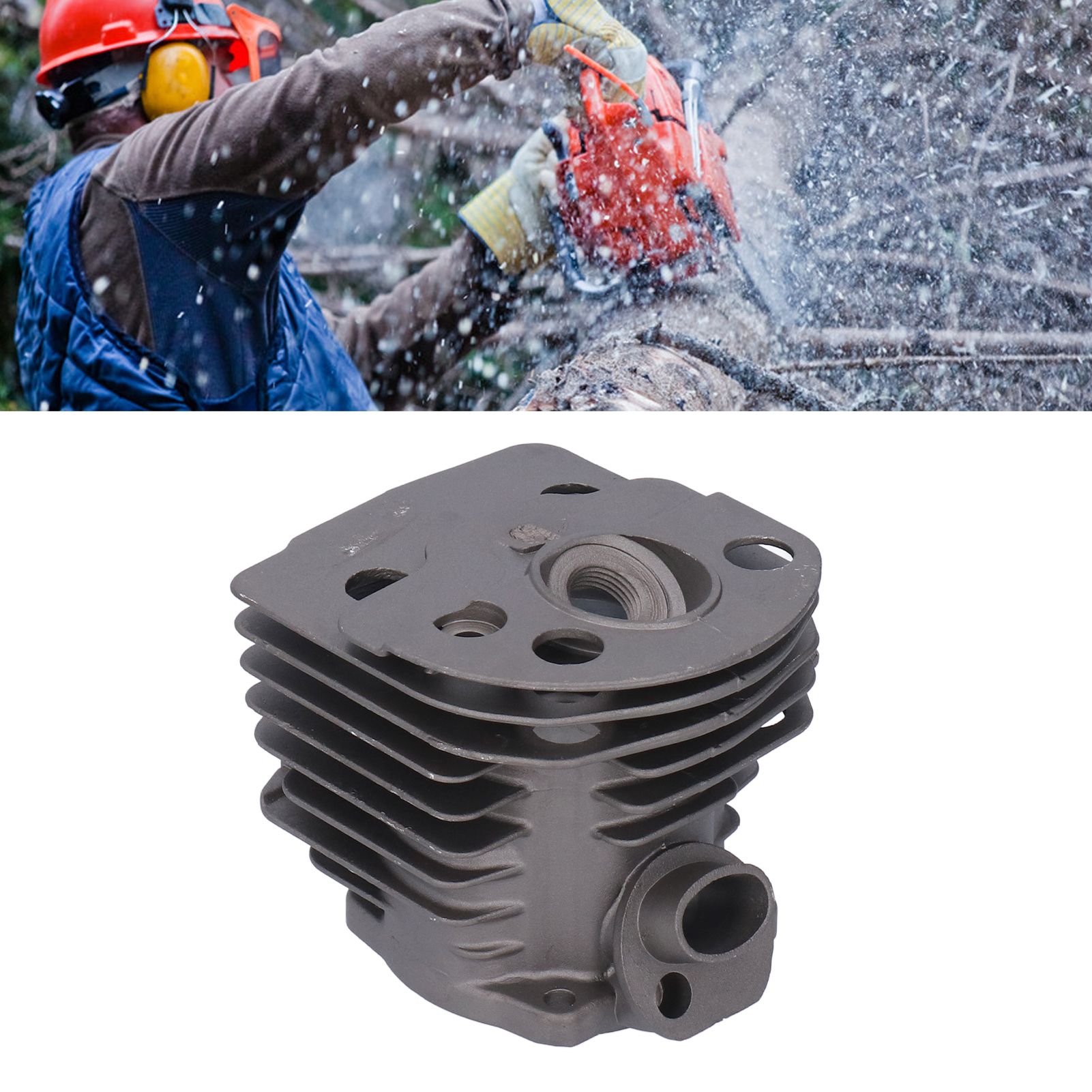 Husqvarna 55 51 Zylinder Kolben Riemenscheibe Lager Öldichtung Zündkerze 46 Mm