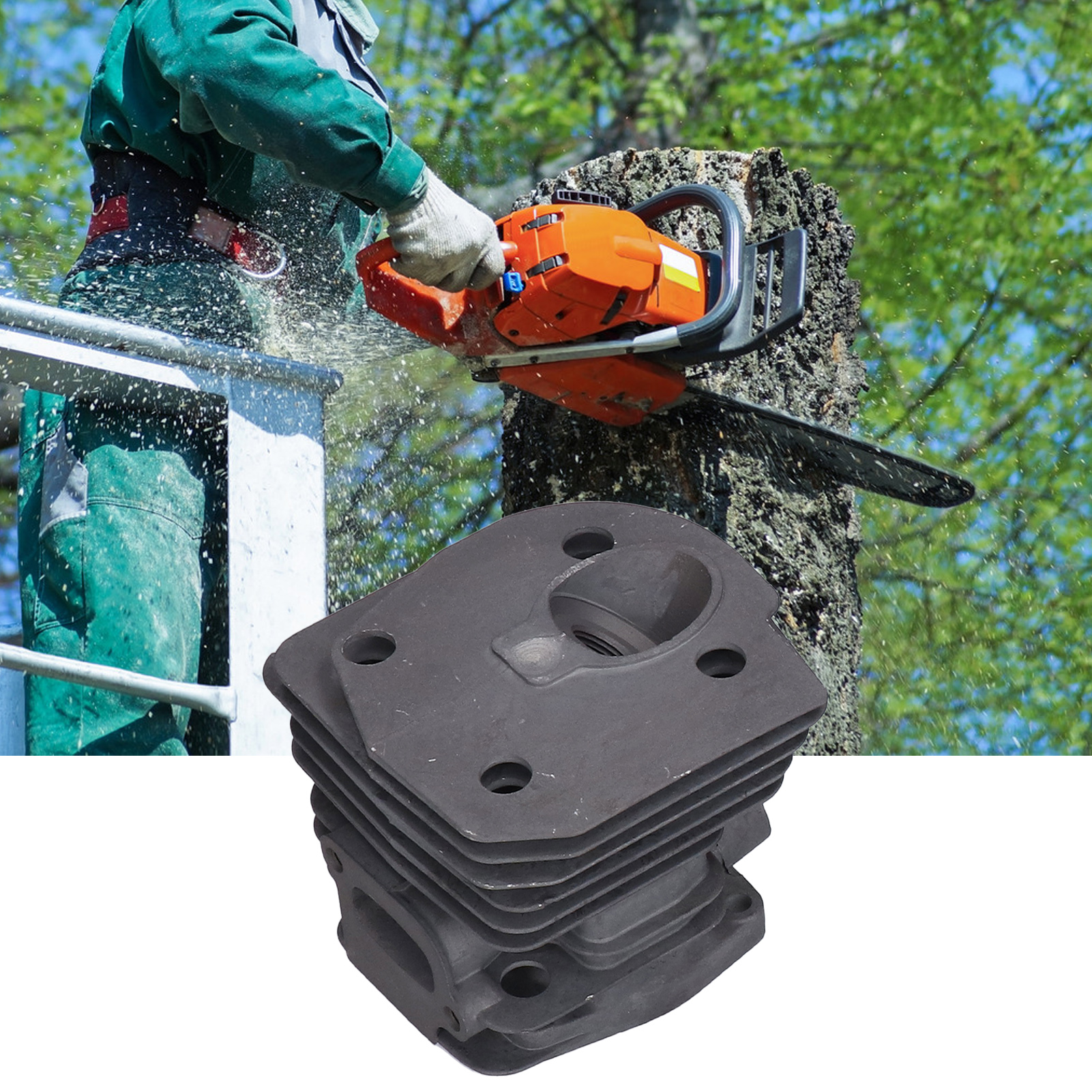Geeignet Für Husqvarna 340, 345 Und 350 Kettensägen: 44 Mm Kolben-zylinder-einheit, Öldichtung, Kurbelwelle Und Zündkerzen.