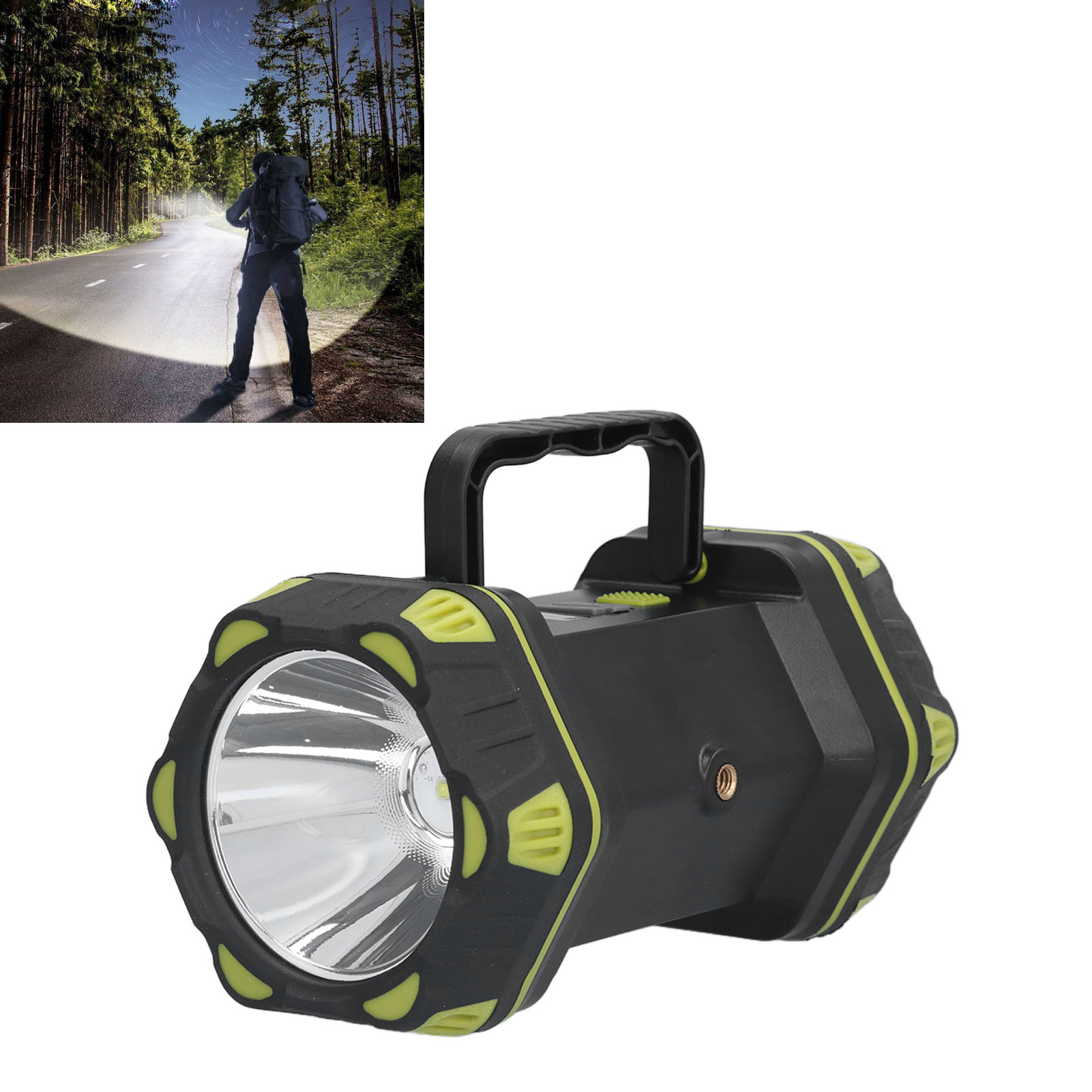 Leistungsstarker Tragbarer Led-scheinwerfer, Wasserdichte Outdoor-taschenlampe, Wiederaufladbare Led-notleuchte Zum Wandern/nachtangeln.