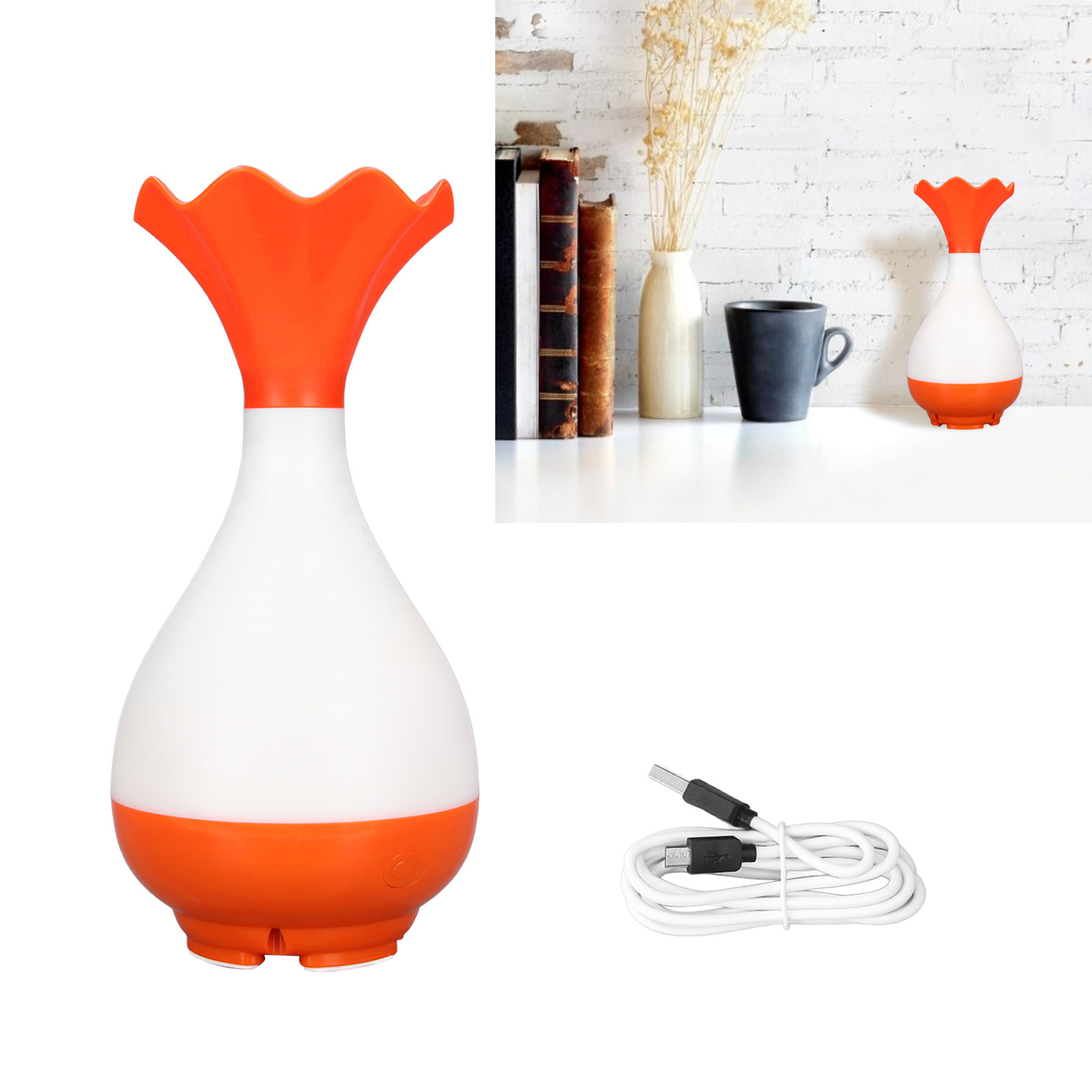 95-ml-luftbefeuchter In Jade-flasche, Tisch-luftbefeuchter, Auto-luftbefeuchter, Usb-betrieben, Orange