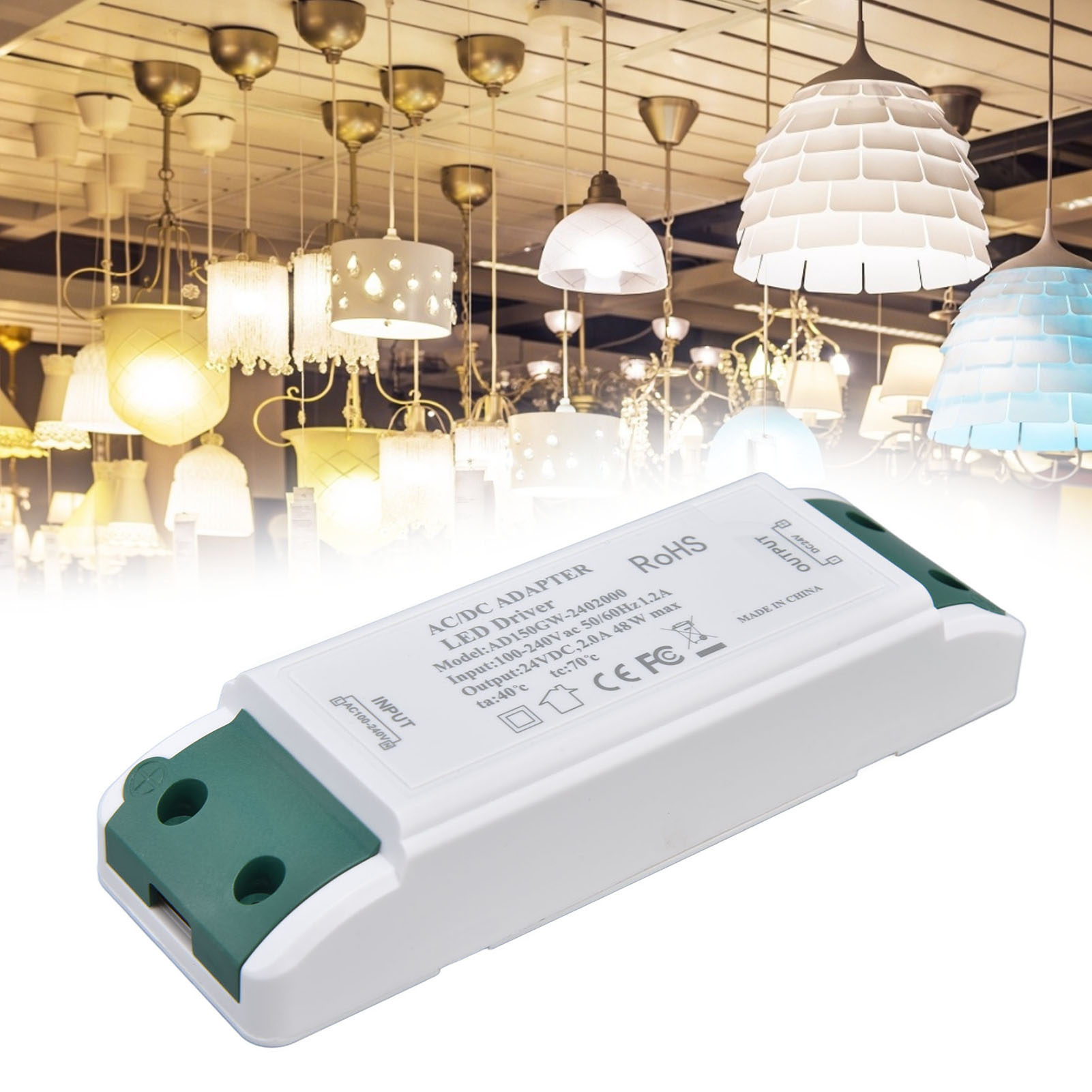 24v Dc, 2a, 48w Led-transformator 24v Konstantstrom-led-treiber.
