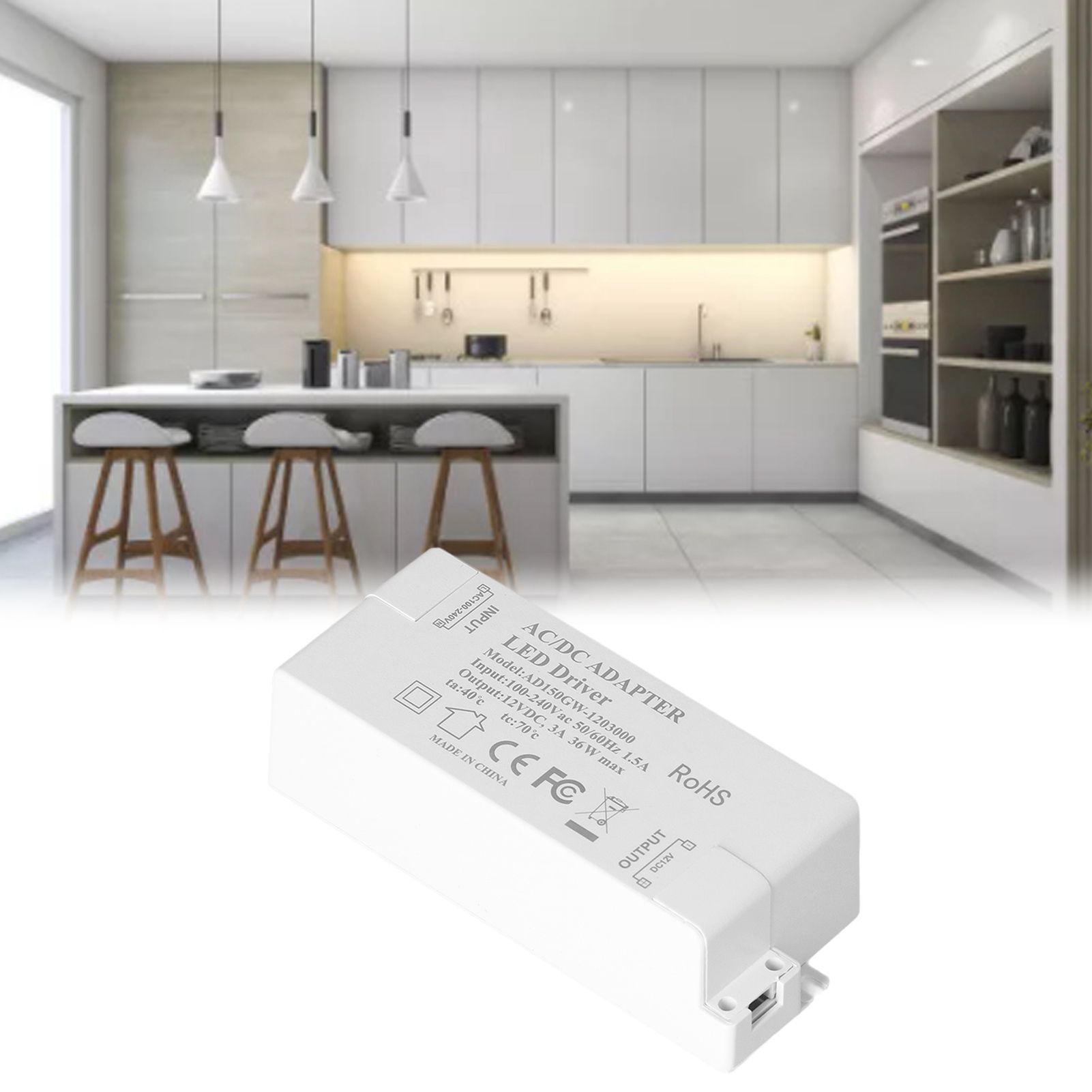 12v Dc 3a 36w Led-treiber-transformator, 100-240v Ac-netzteil Für Diy-beleuchtung