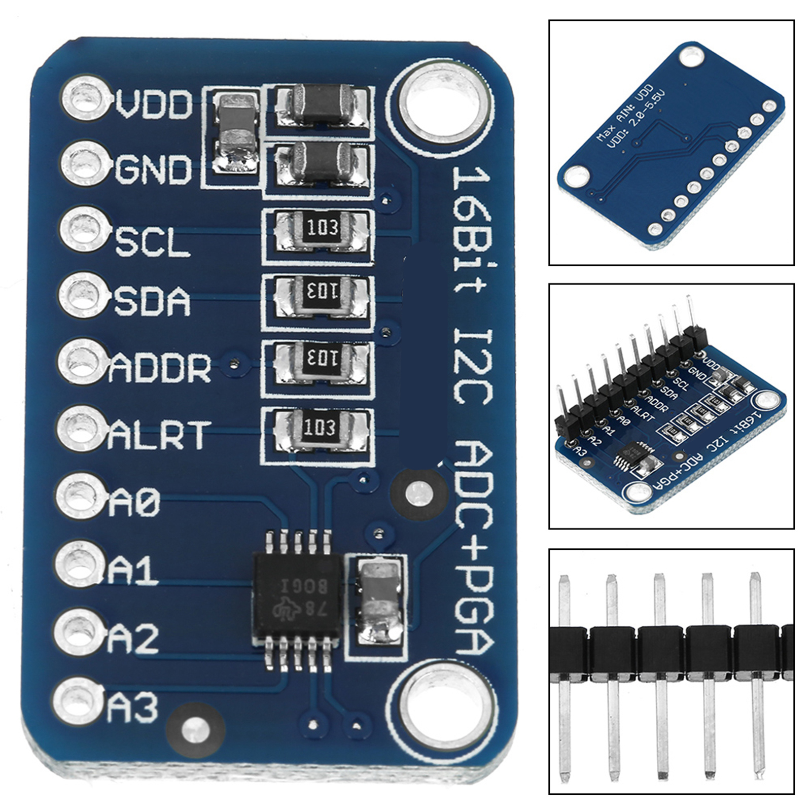 Ads1115 16-bit I2c Adc Entwicklungsboard Für Arduino / Raspberry Pi