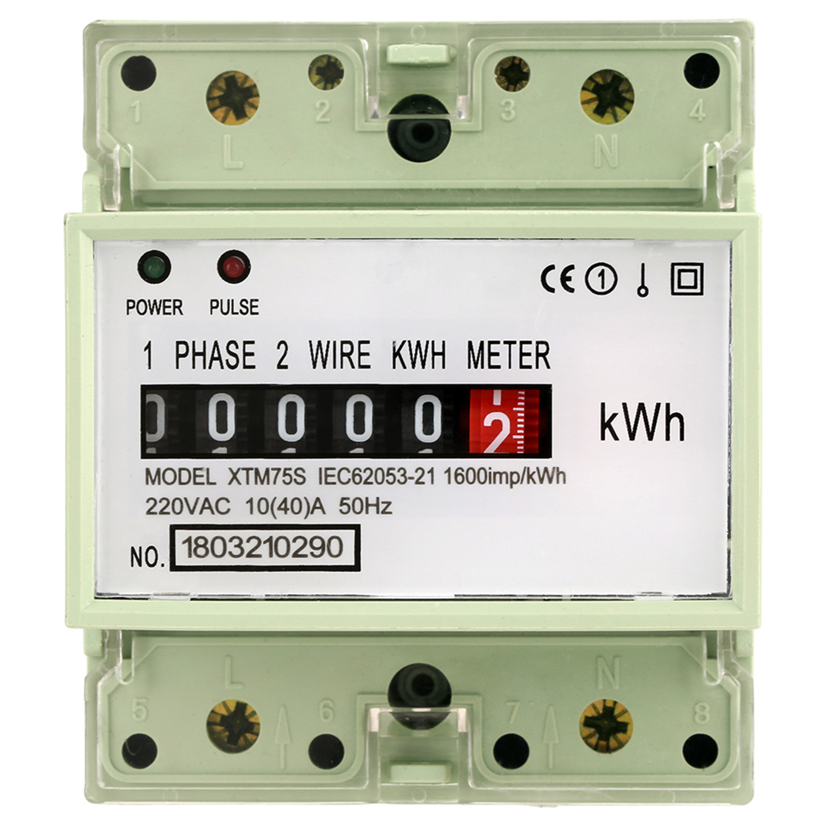 Einphasiger 4p-zähler Xtm75s Für 120v/230v 10a Messschiene