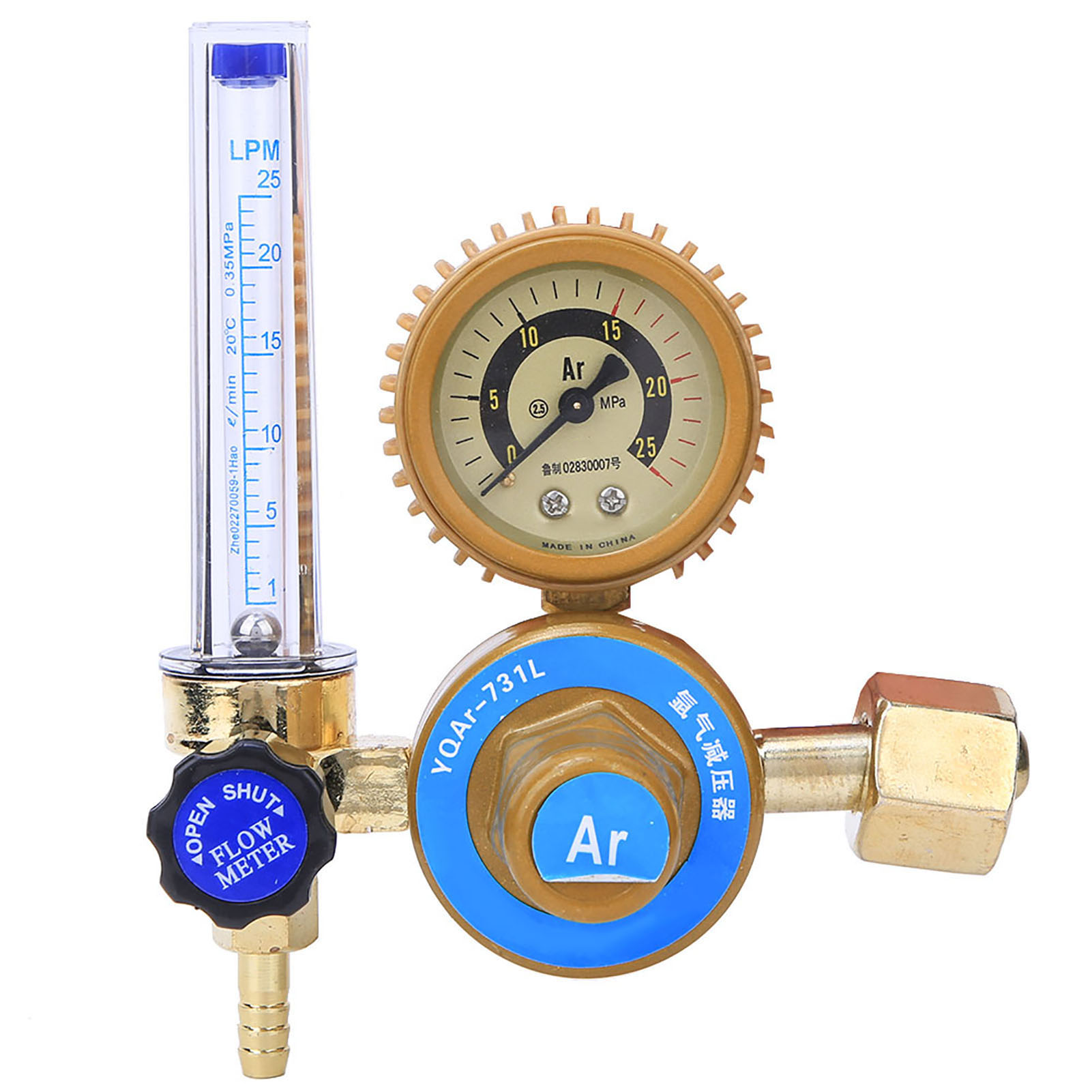 Yqar-731l Einteiliges Industrielles Argon-druckminderungsmanometer Für Das Argon-lichtbogenschweißen