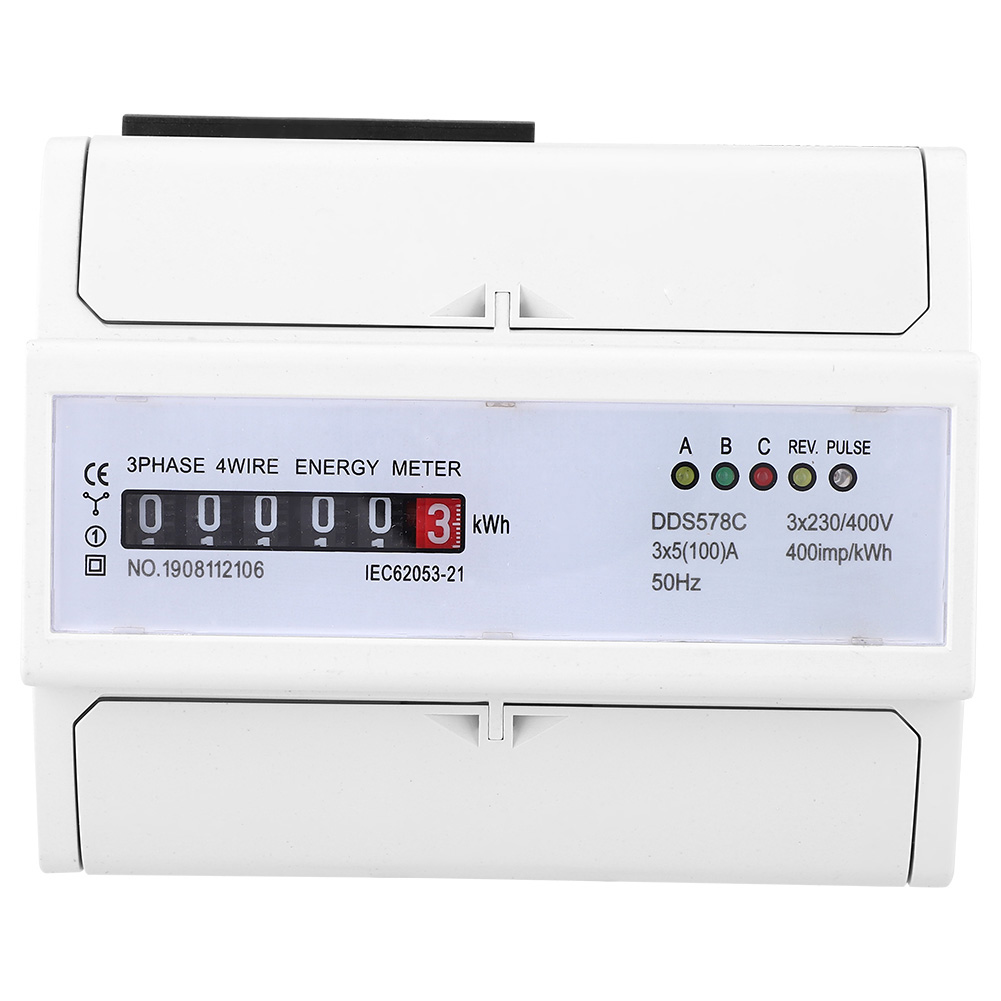 Dds578c Vierleiter-drehstrom-energiezähler, Schienenmontage, 380-v-anzeige
