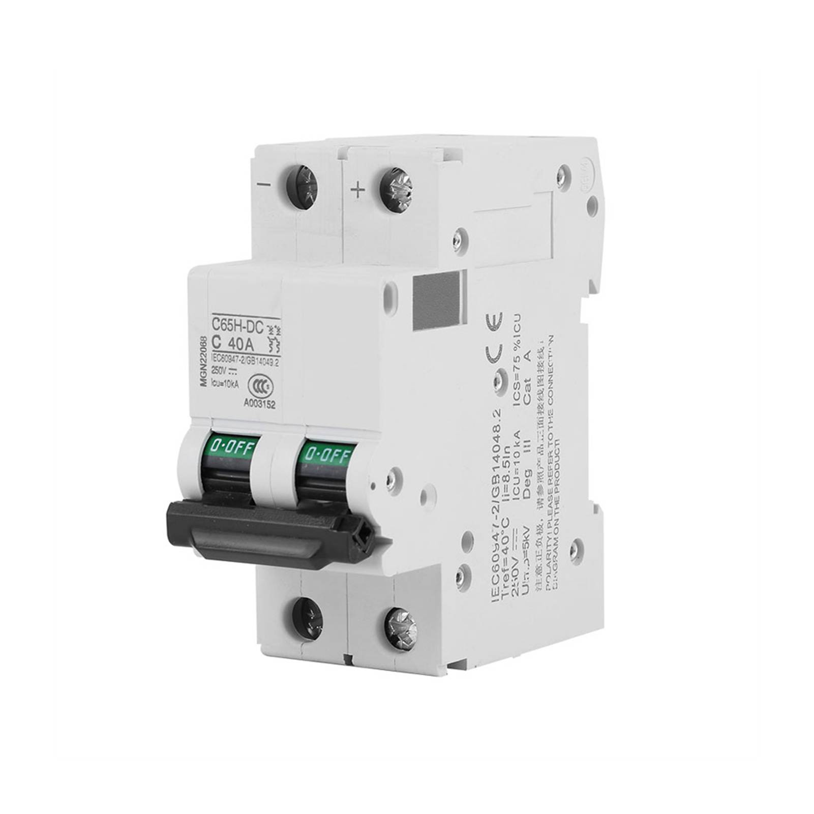 Miniatur-bipolar-gleichstrom-leistungsschalter C65h-dc