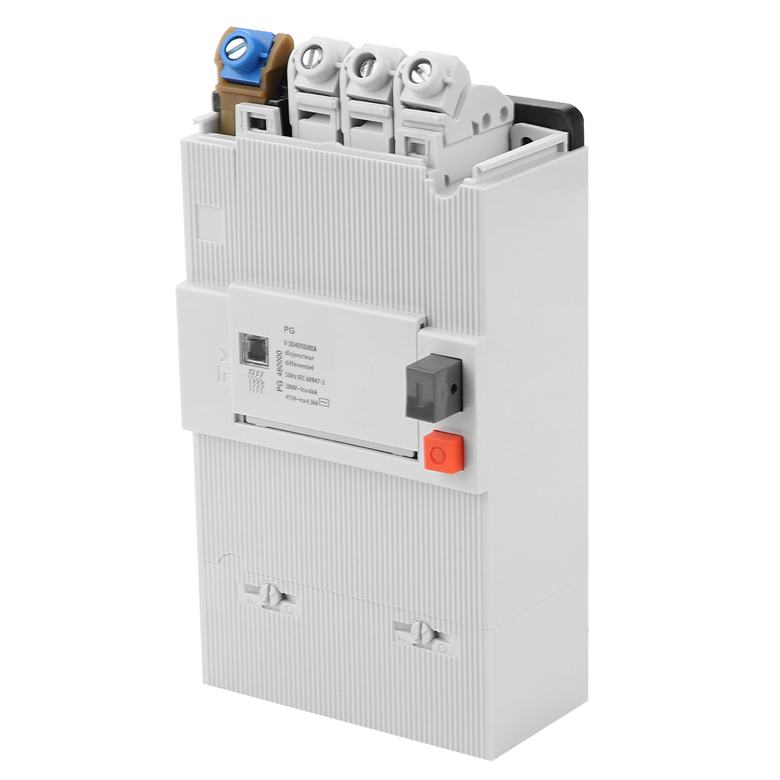 Pg-miniatur-leistungsschalter, Formgehäuse, Pneumatischer Schalter, 30–60 A, Einstellbarer Strom, Weiß Pg460
