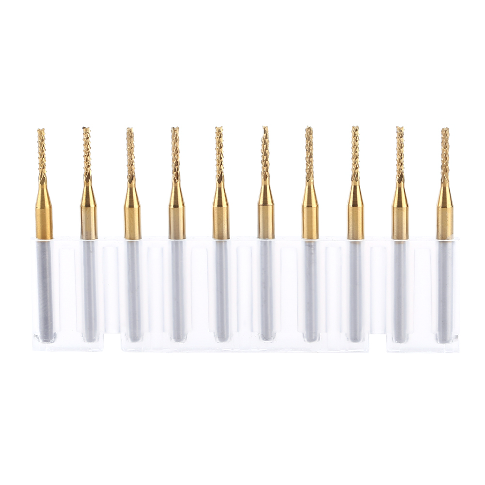 Titanbeschichteter Wolframstahl-schneider Für Leiterplatten, 1/8 Zoll Durchmesser, 1,5 Mm, 10er-packung