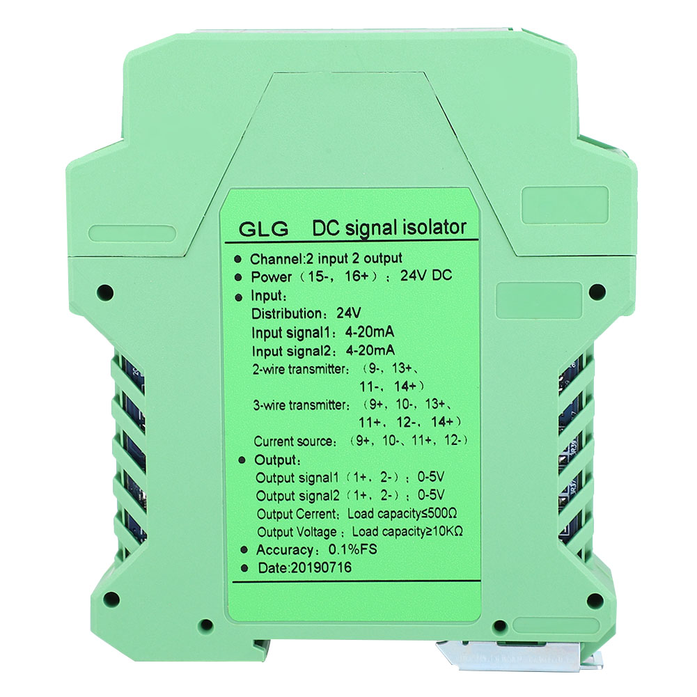 Glg 4-20 Ma Dc-signalisolationsmodul Mit Strom- Und Spannungstransmittern, Sps-erkennung, Zwei Eingängen Und Zwei Ausgängen, 0-5 V.