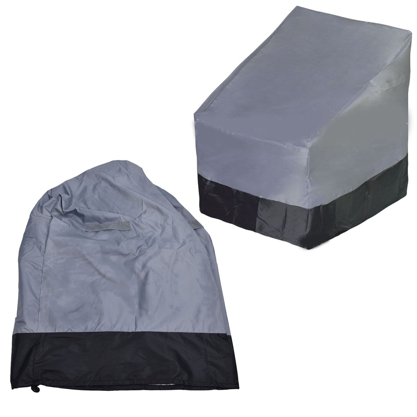 Wasserdichte Schutzhülle Für Ein Einsitzer-sofa, Staubdichte Schutzhülle Für Gartentisch Und Stühle, Grau Und Schwarz