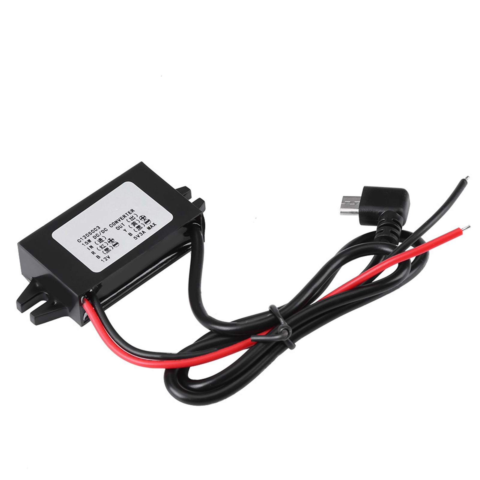 12v Auf 5v 3a Dc-dc-abwärtswandler Mit Rechtwinkligem Usb-micro-anschluss