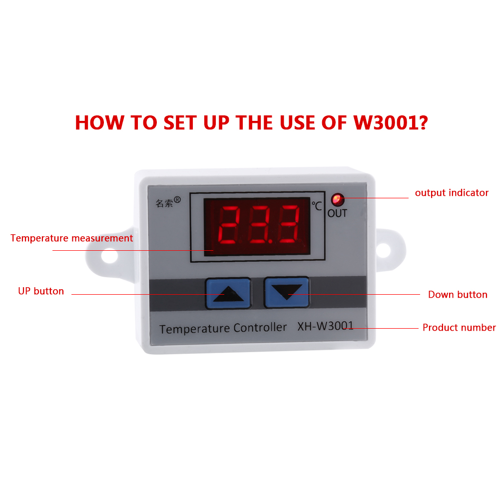 12v Digitaler Temperaturregler Xh-w3001 (weiß)