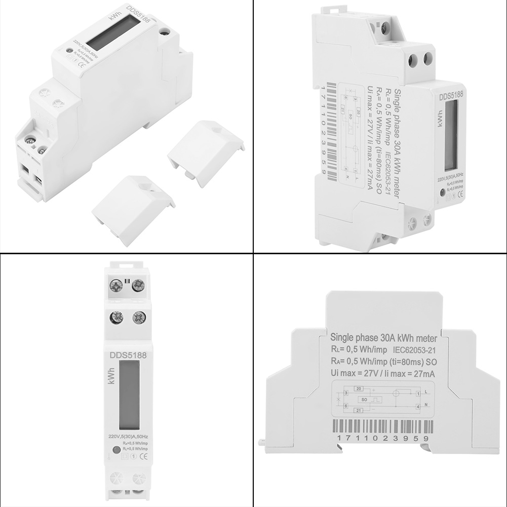 Einphasiger 1p Din-schienen-energiezähler Dds5188, 5-30 A
