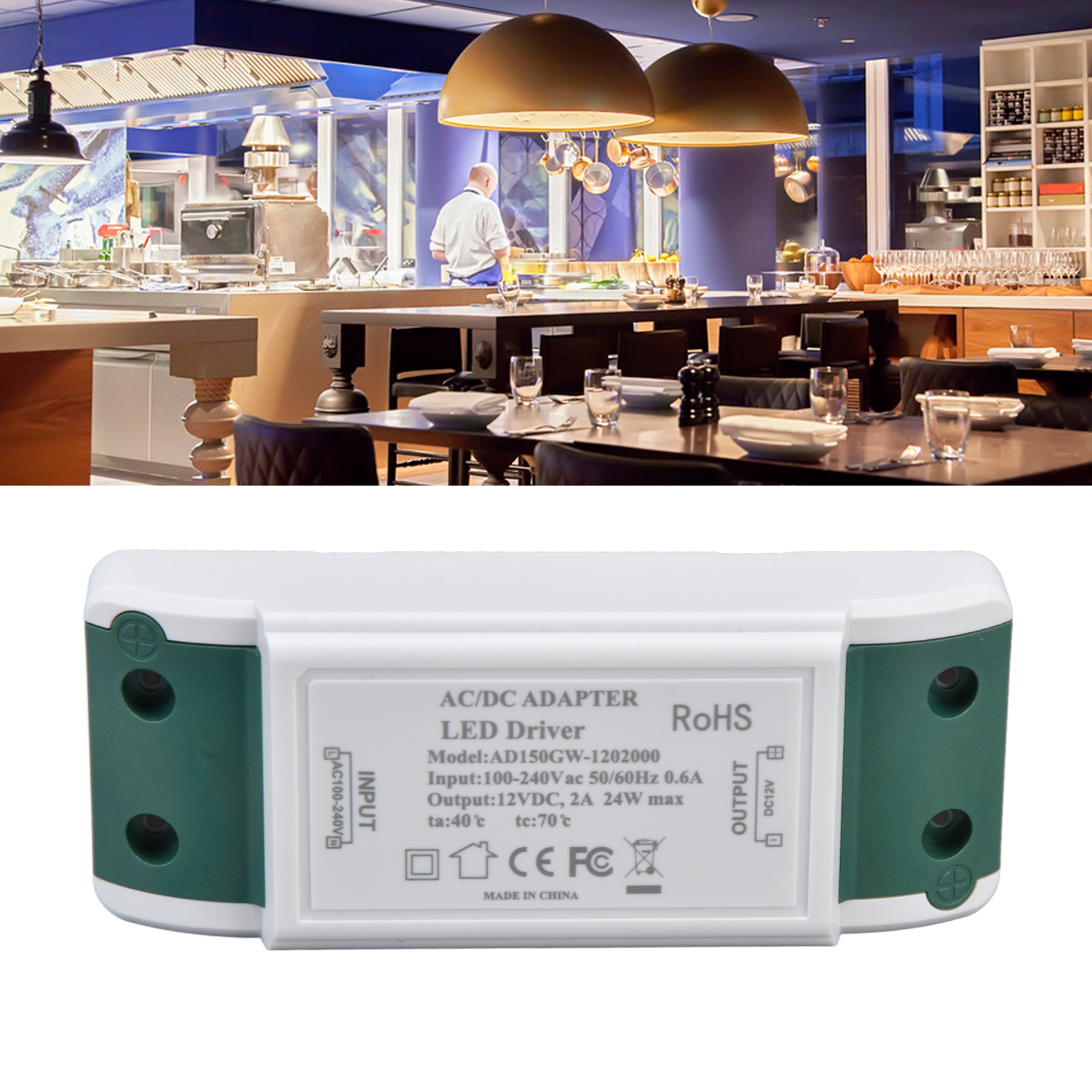 12-v-gleichstrom-led-netzteil, 24 W, 2 A, 12-v-konstantstrom-spannungsadapter