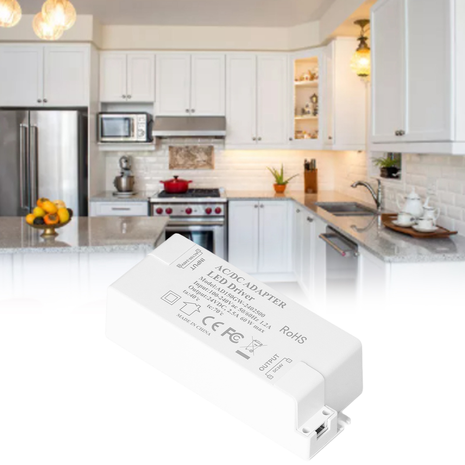 60-w-led-treiber-transformator, 24 V Dc, 2,5 A, 100–240 V Ac-netzteil Für Diy-beleuchtung
