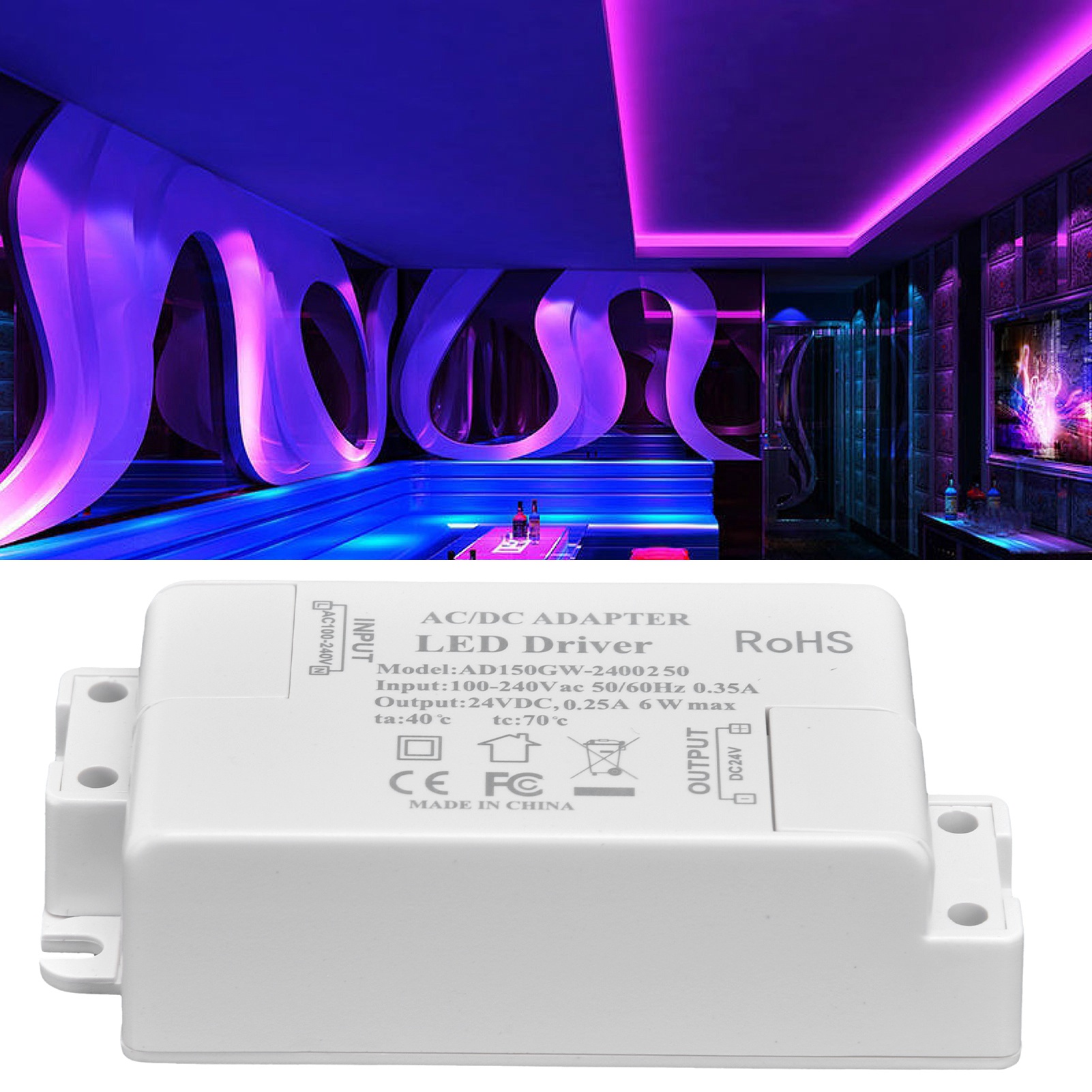 Konstantspannungs-led-netzteil Ac100-240v/0,35a Dc24v/0,25a, Transformator Für 6-w-led-lampe