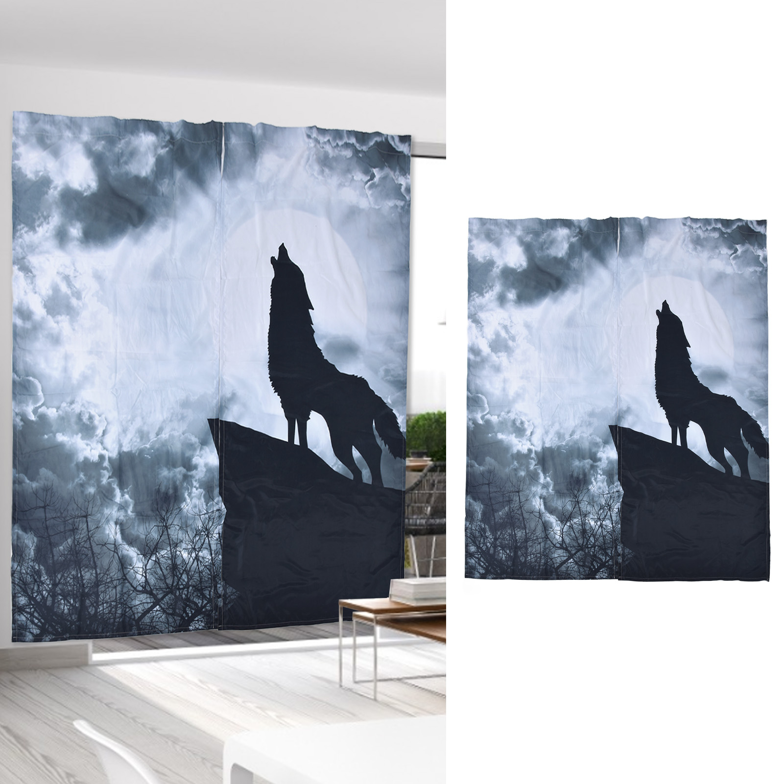 Hochwertige Verdunkelungsvorhänge, Digital 3d-gedruckt, Personalisiert Und Kreativ, Tierkollektion, 170 X 200 Cm, Modell 45