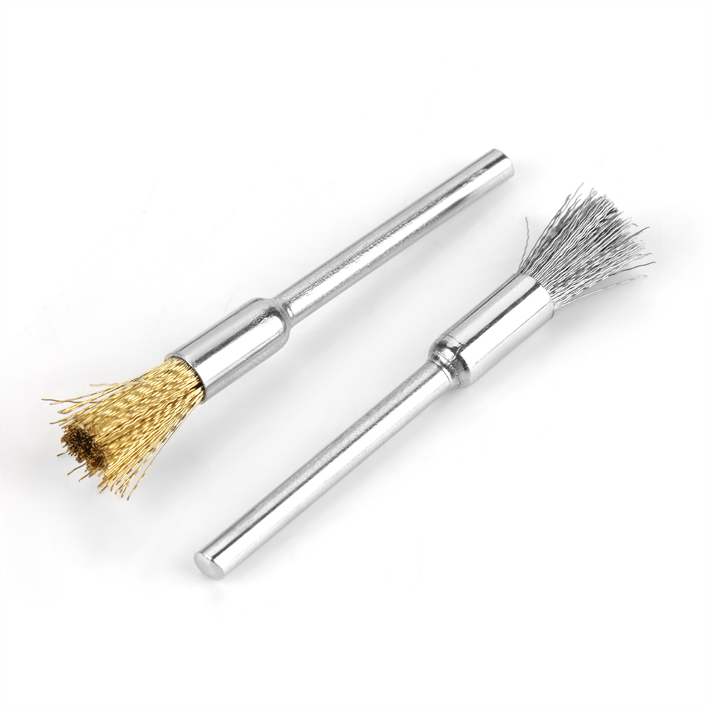 Set Aus 36 Polierscheiben Aus Kupfer Und Stahldraht: Stiftform, Flache Form Und Schalenform.
