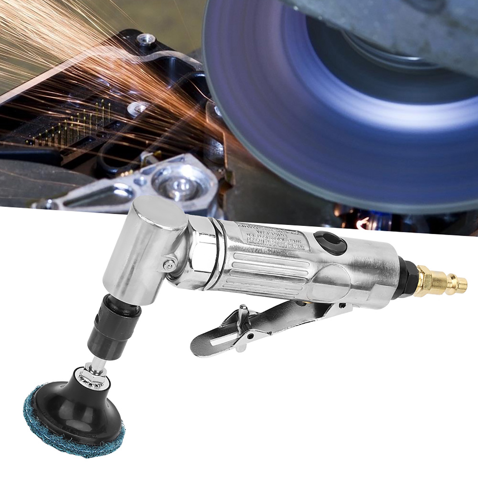 Ag-315bs Industrielle Pneumatische Gravier- Und Schleifmaschine Mit 3,18 Bis 6,35 Mm Spannfutter, 90°-winkelstück Und 2-zoll-schleifscheibensatz