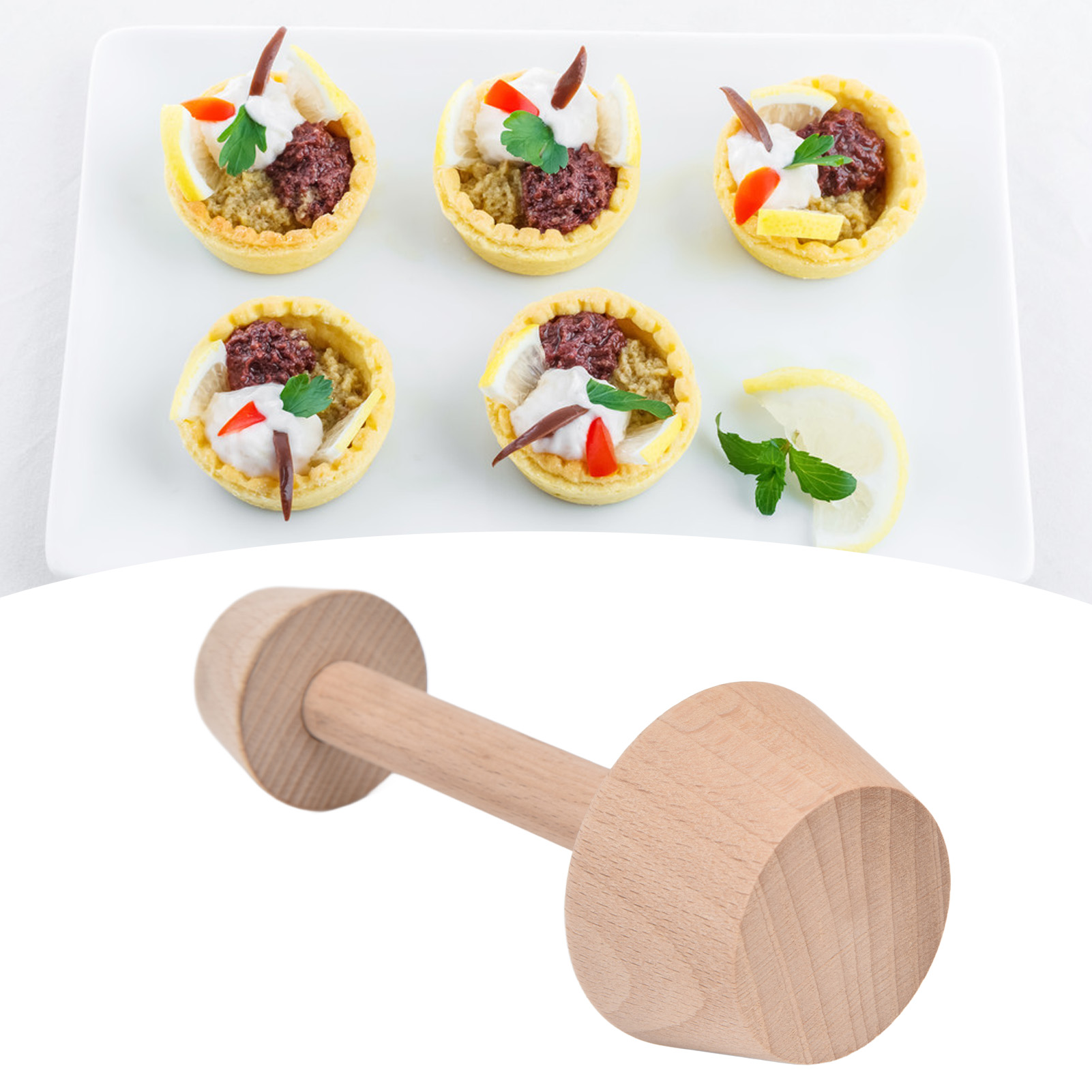 Praktische, Doppelseitige Tarteletteform Aus Holz, Küchenaccessoire, Muffinform Aus Holz, Pekannusskuchenform, Käsekuchen- Und Dessertform, Eiertarteform