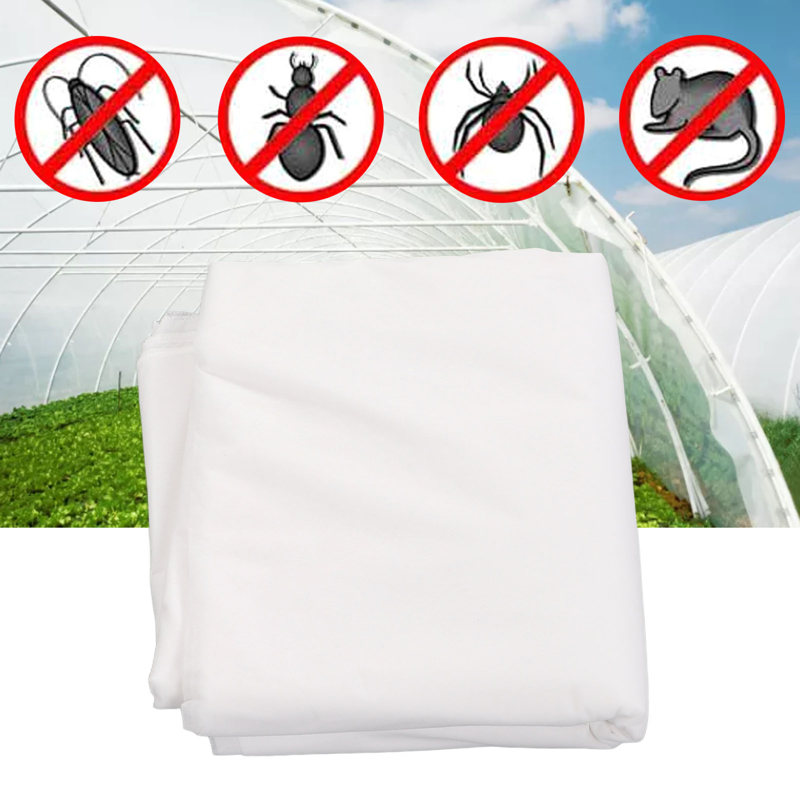 Dickes Insektennetz Mit 60 Maschen Für Obstbäume, Gewächshäuser Und Gemüse, 2,5 X 7,5 M, Engmaschiges Landwirtschaftliches Insektennetz.