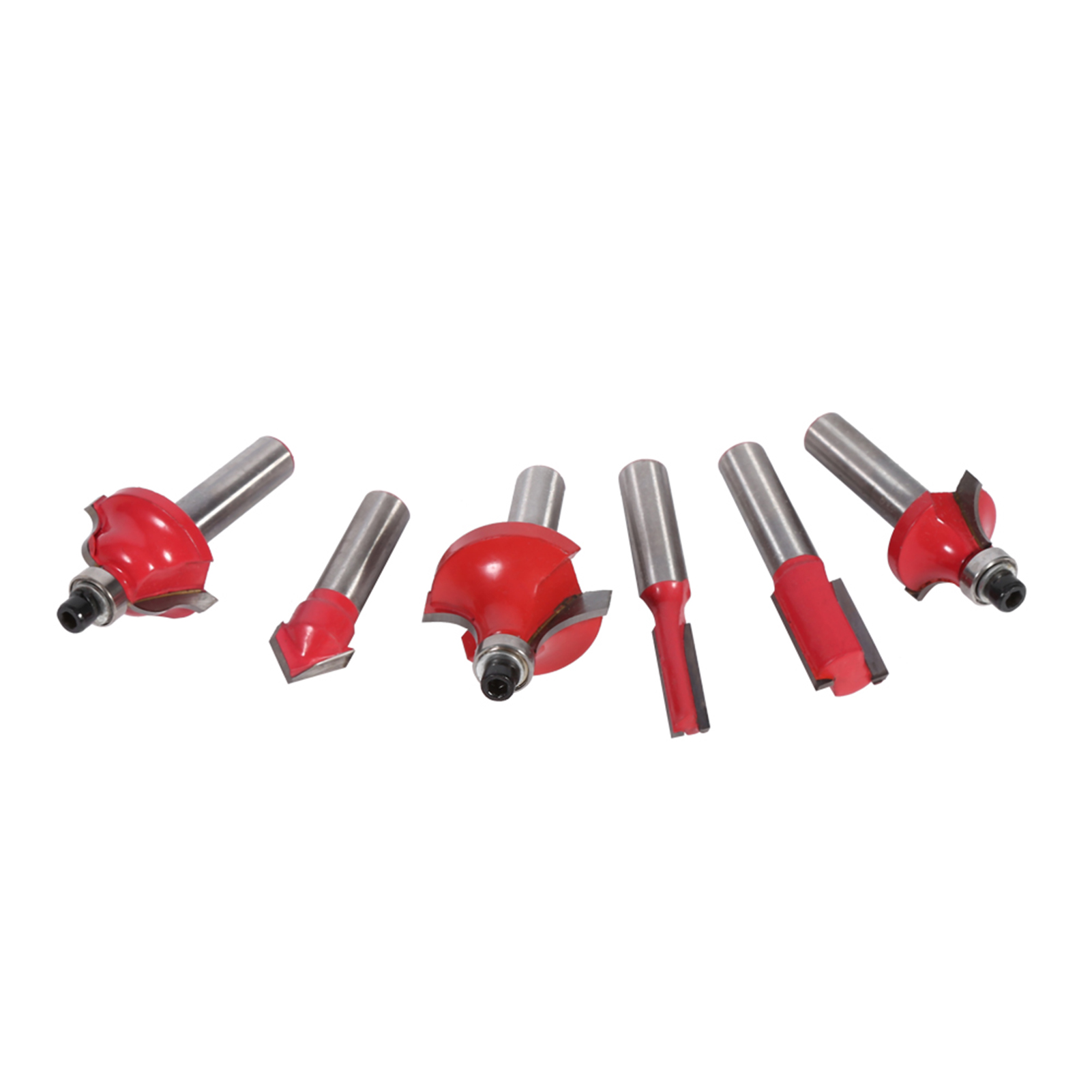 Set Aus 12 Fräsern Für Holzfräsmaschinen, 8 Mm, Holzkoffer, Rot, Exklusiv Für Überseelager.