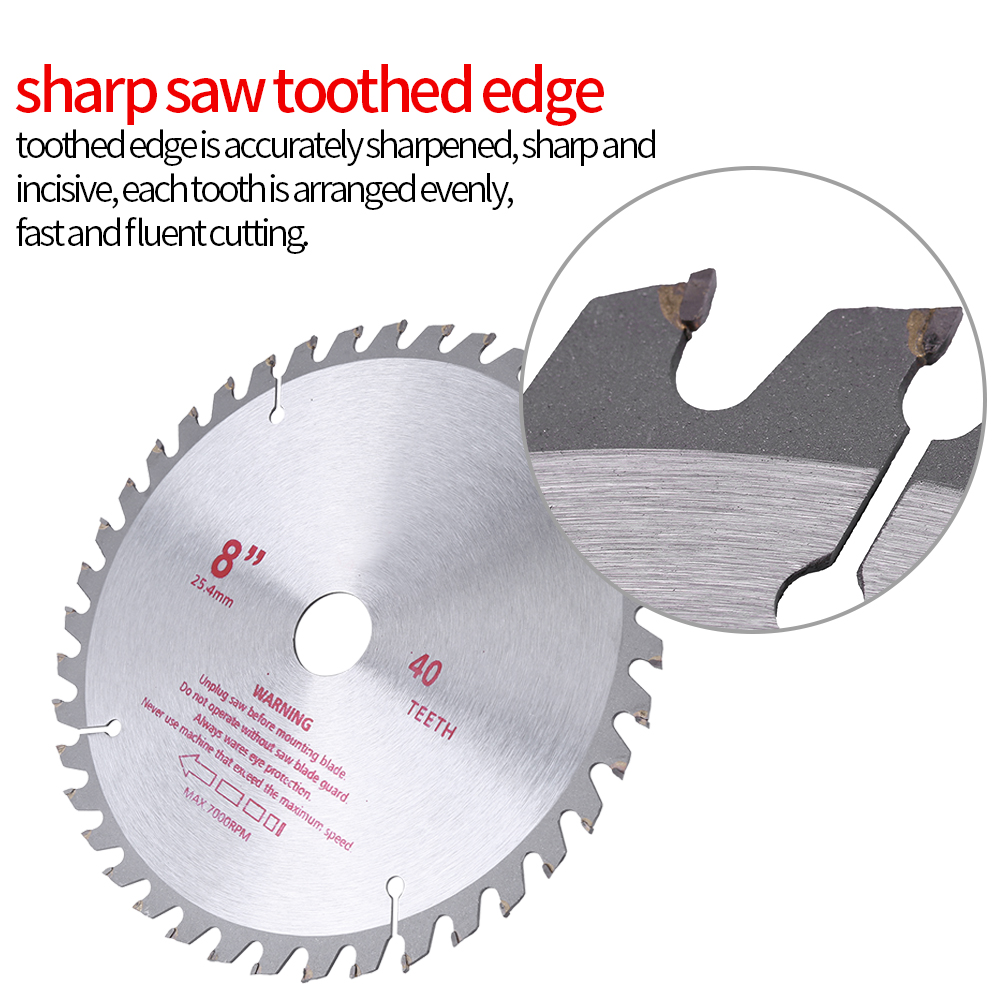 8-zoll (20 Cm) Kreissägeblatt Für Holz Mit 40 Zähnen, 200 X 25,4 Mm