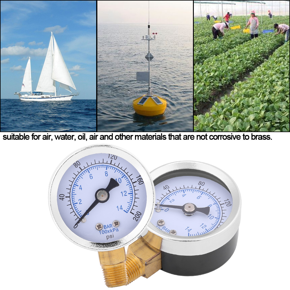Ts-40-14bar Manometer 0-200 Psi/0-14 Bar 1/8" Npt