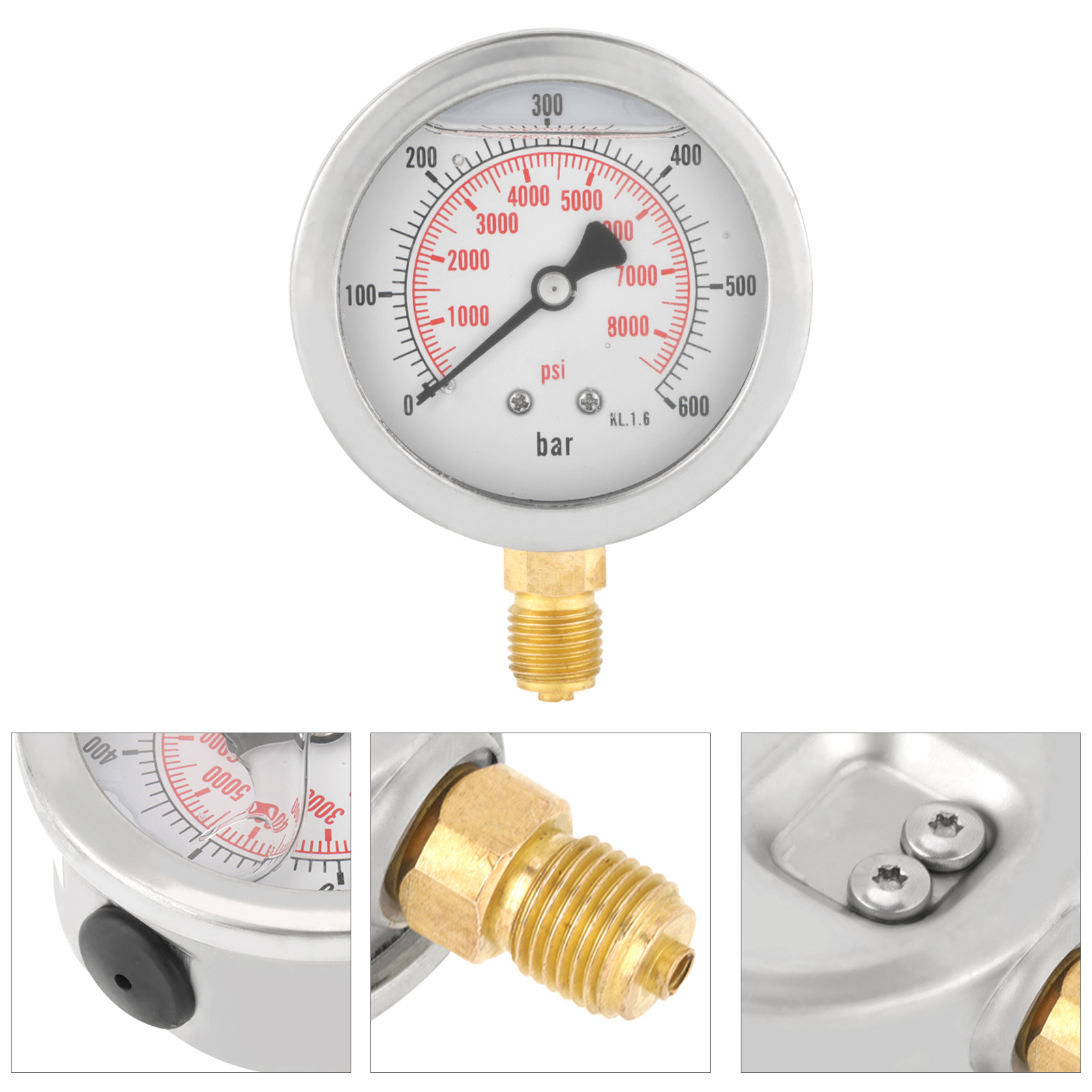 Manometer 600 Bar, Durchmesser 63 Mm, G1/4