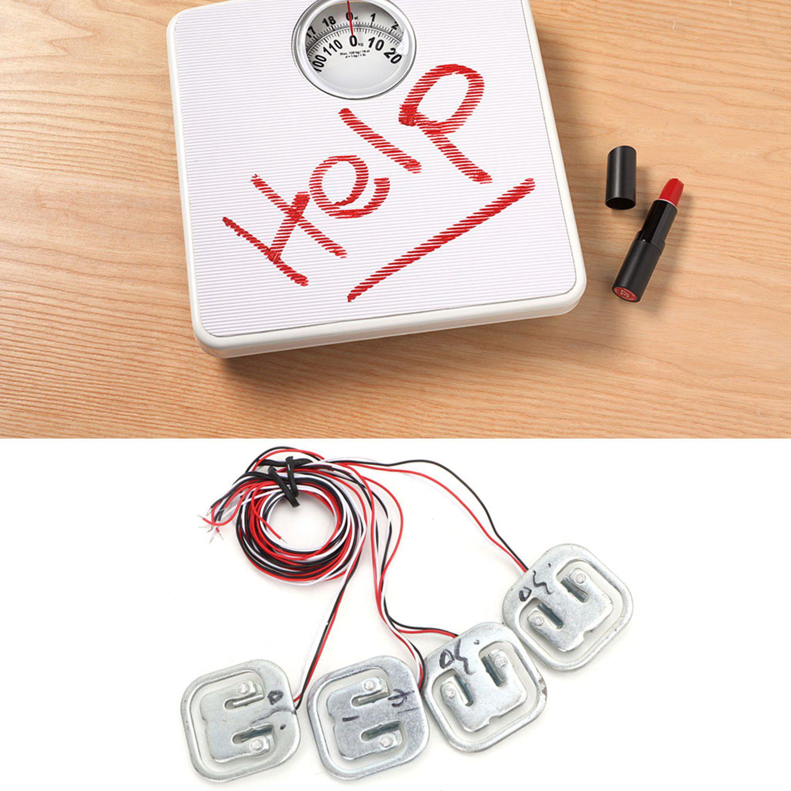 Hx711-modul + 4-personen-körperwaage, 50-kg-kraftsensor, Halbbrücken-dehnungssensor-set