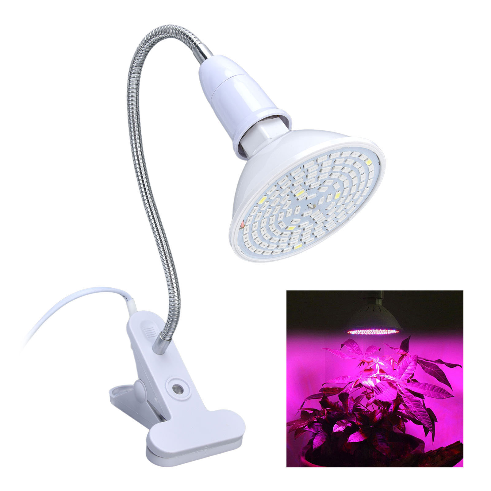 Led-pflanzenlampe Mit 120 Leds, 360° Drehbar, Tischklemme Für Zimmerpflanzen, Europäischer Standard.