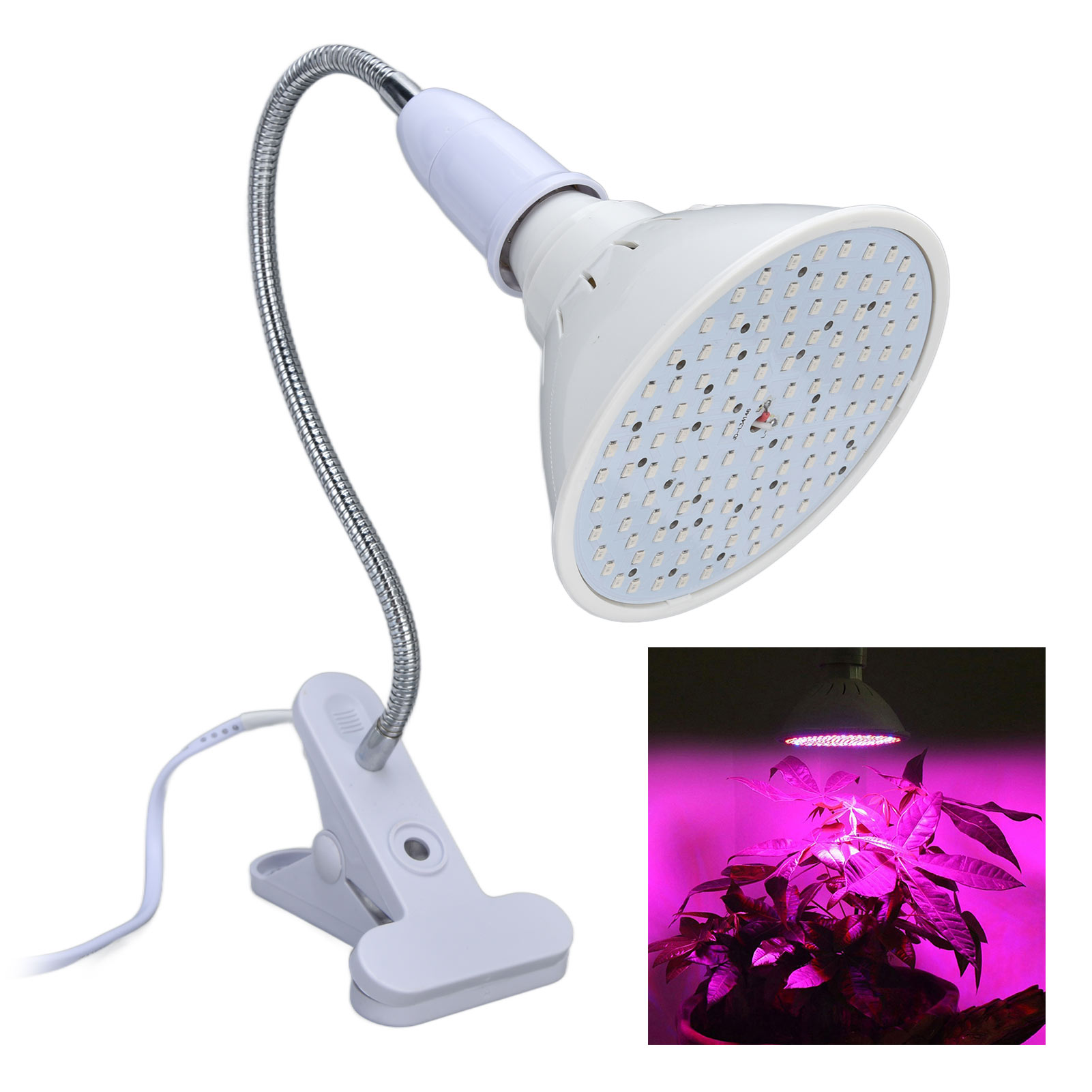 Led-pflanzenlampe Mit 126 Leds, 360° Drehbar, Tischklemme Für Zimmerpflanzen, Europäischer Standard.