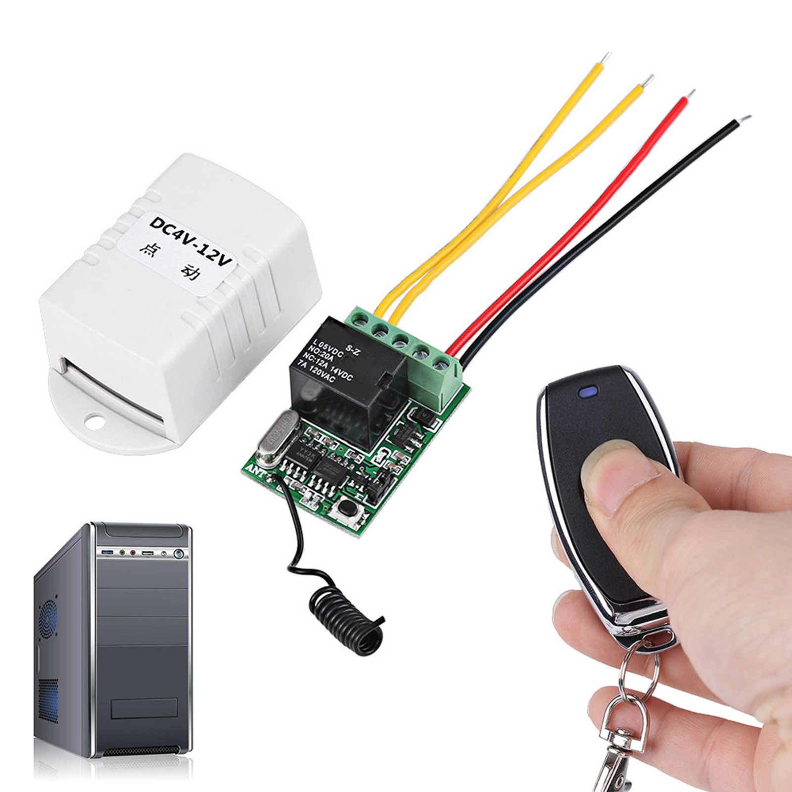 Drahtloser Fernsteuerschalter Zum Einschalten Des Host-computers (dc4v-12v).