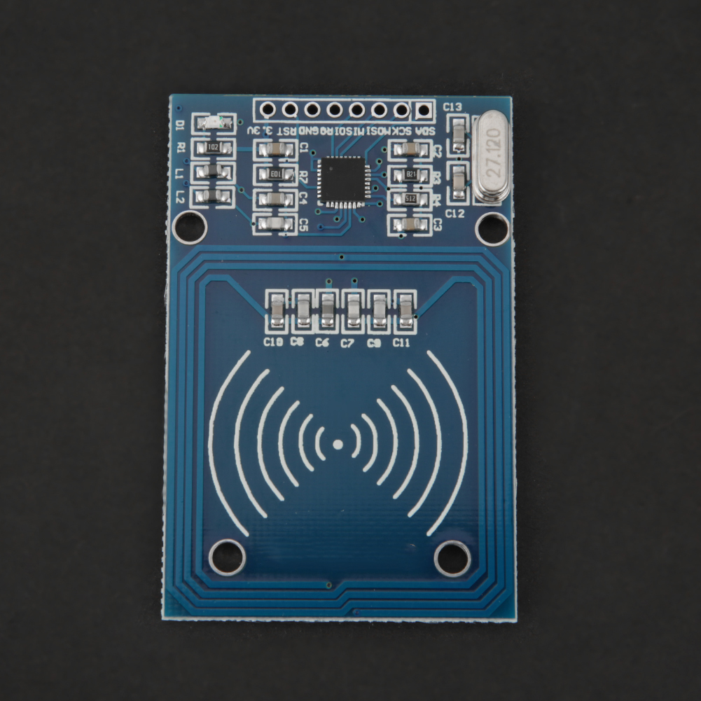 Das Rc522 Rfid-smartcard-erkennungsmodul Wird Mit Einer Fudan University S50-karte Und Einem Schlüsselanhänger Geliefert.