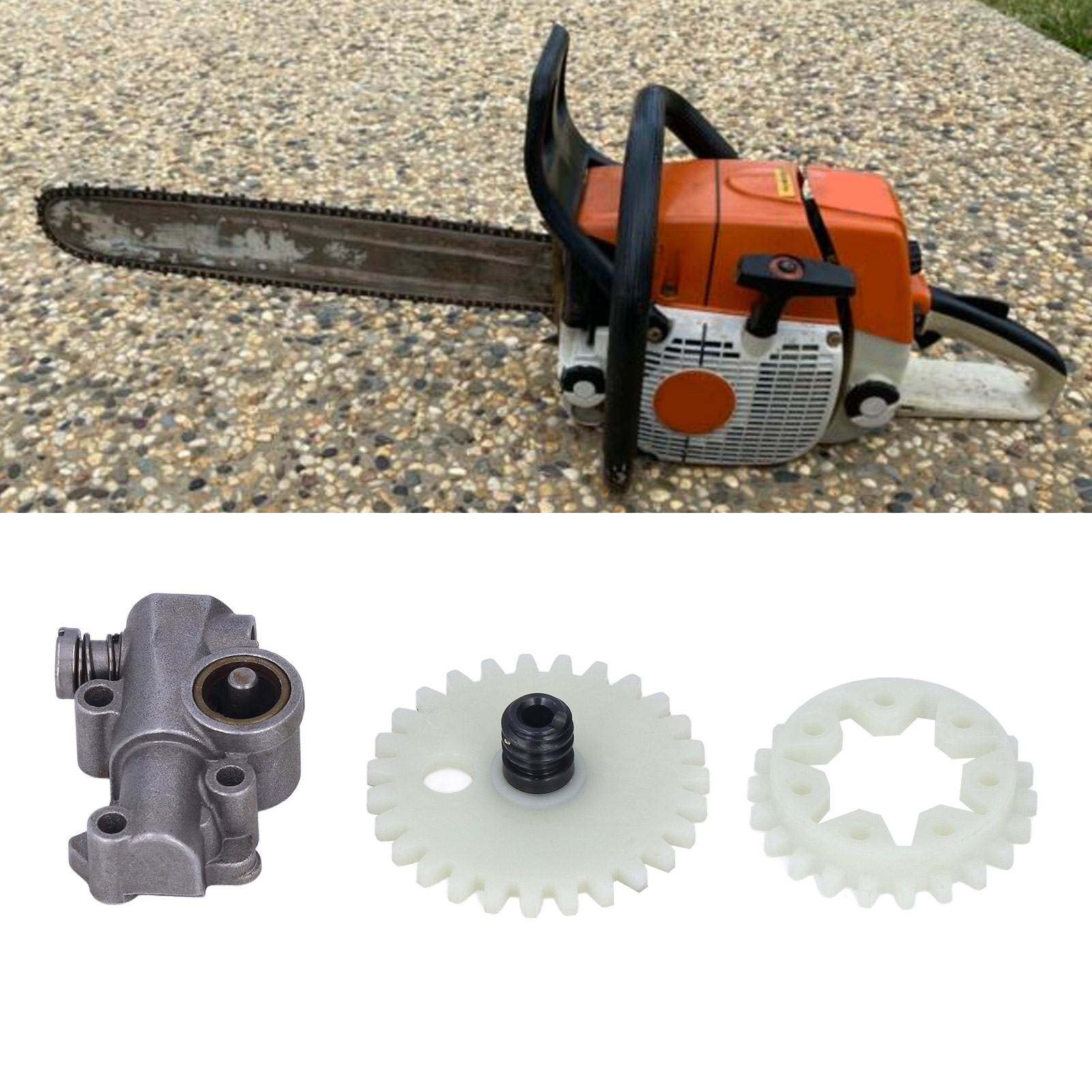 Zubehör Für Stihl Ms380 Ms381 038 038av 038 Super Magnum Ms 380 381 Kettensägen: Ölpumpenrad, Schneckenrad, Öleinfüllrad, Teilenummer 11196403200