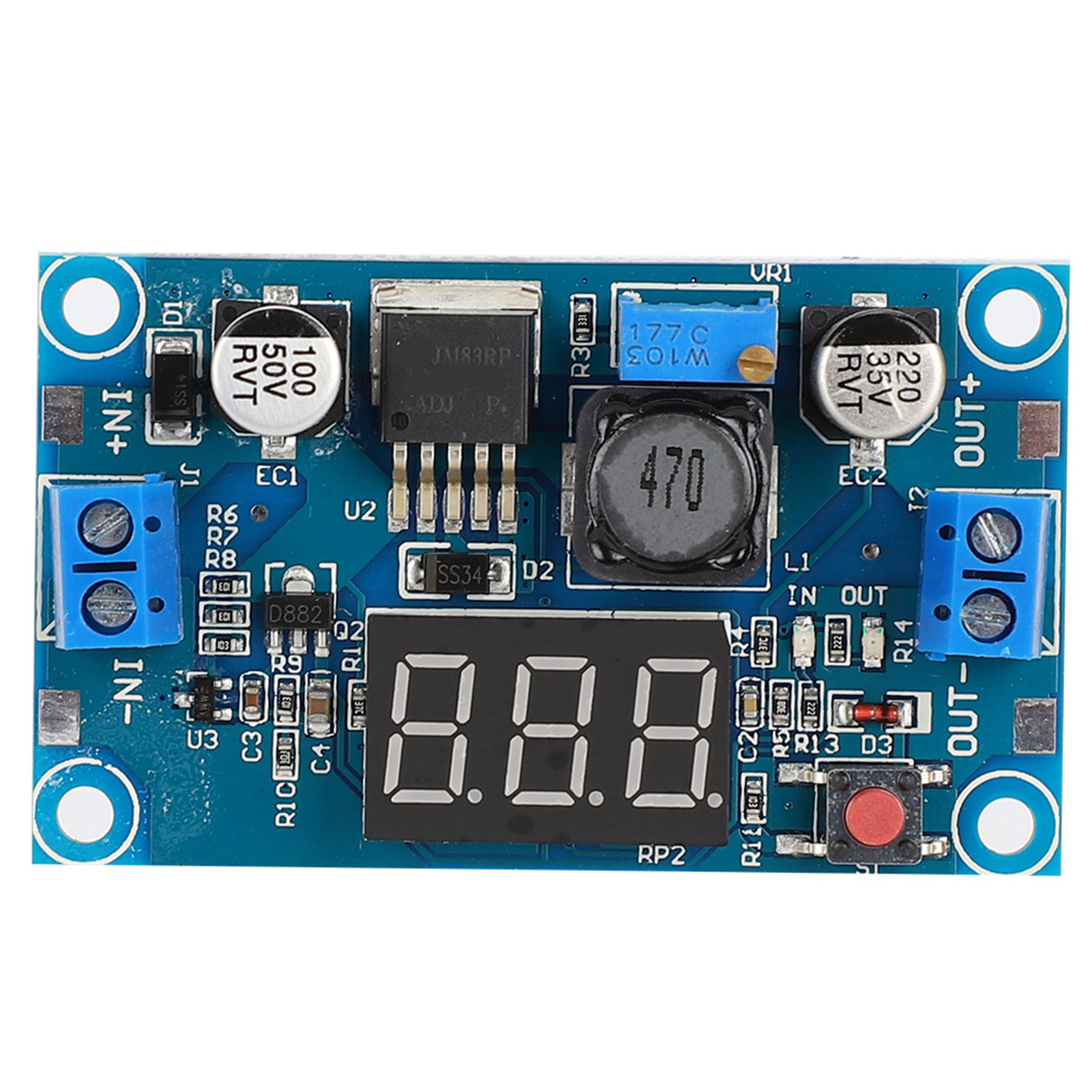 Lm2596 Einstellbares Dc/dc-spannungsreglermodul Mit Voltmeter Und Kalibrierung.