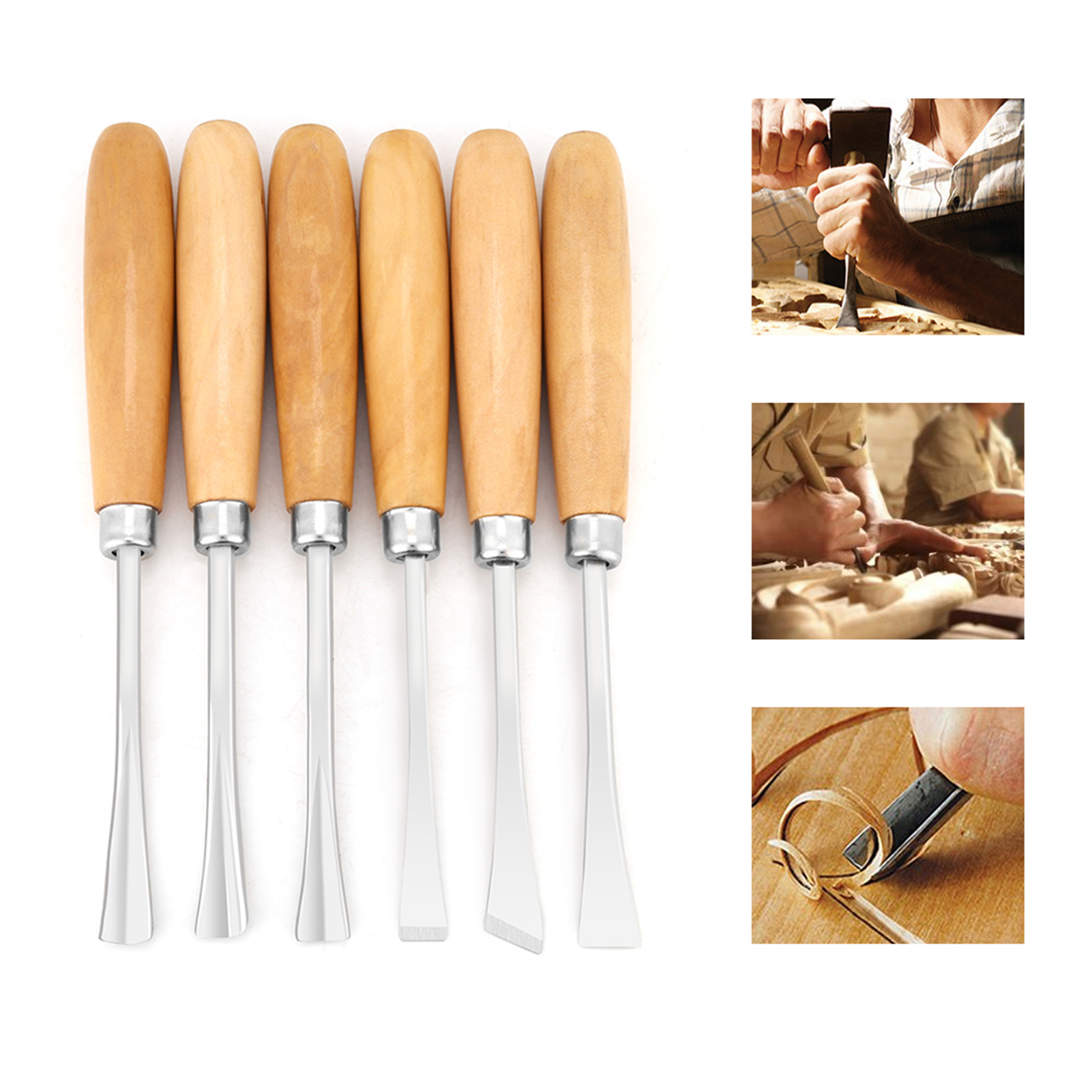 Set Mit 6 Holzmeißeln Zum Schnitzen