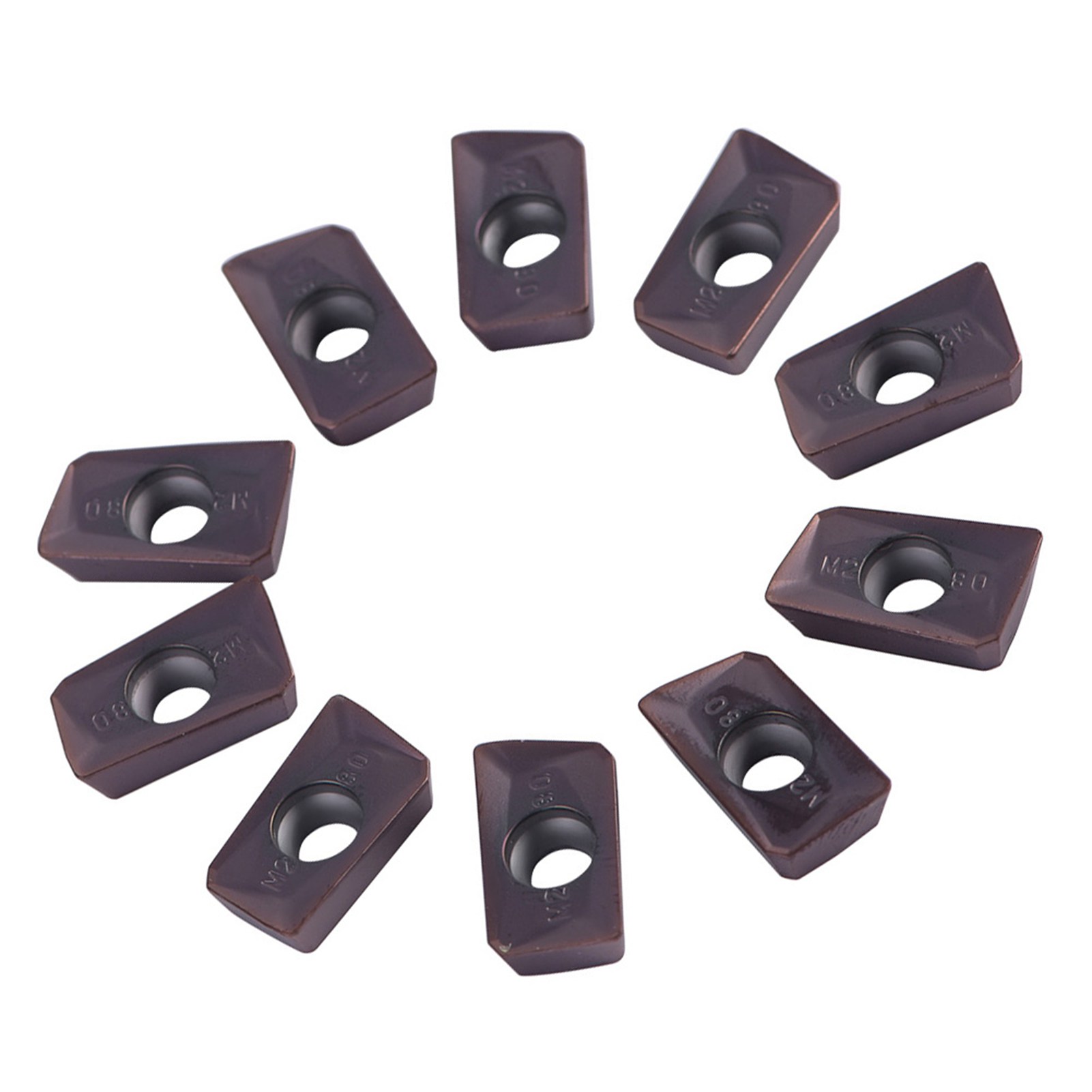 Schachtel Mit 10 Apmt1604pder-m2 Vp15tf Cnc-schneidwerkzeugen, Kupferfarben