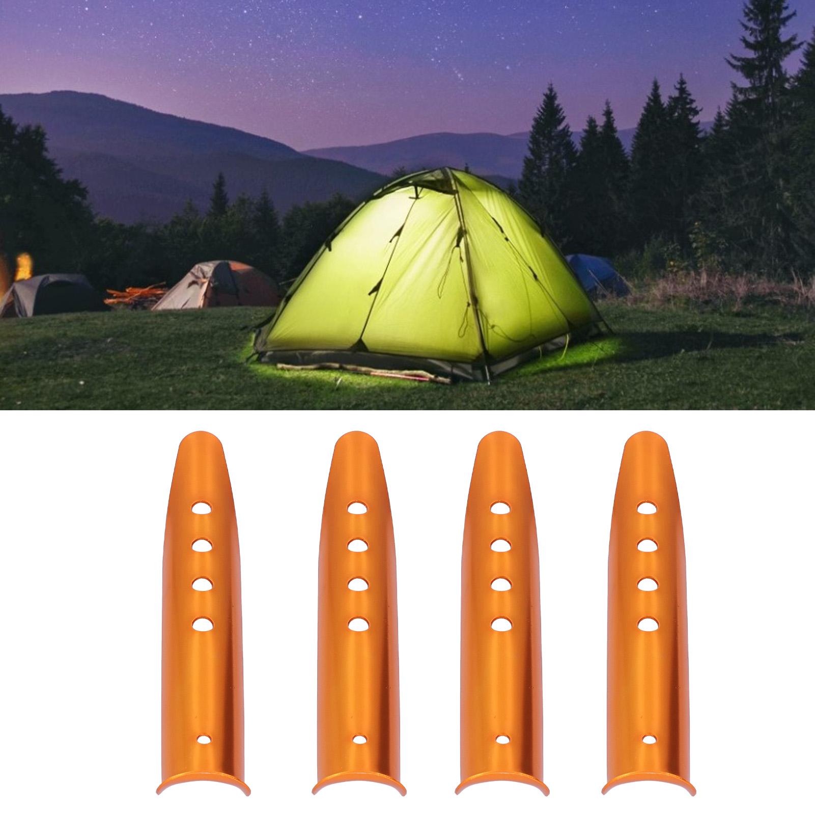 Ultraleichte Und Tragbare Bodenanker Aus Aluminiumlegierung Für Terrassen, Strände, Planen, Campingzelte, Strandplanen, Wind- Und Schneebeständig, 23 Cm.